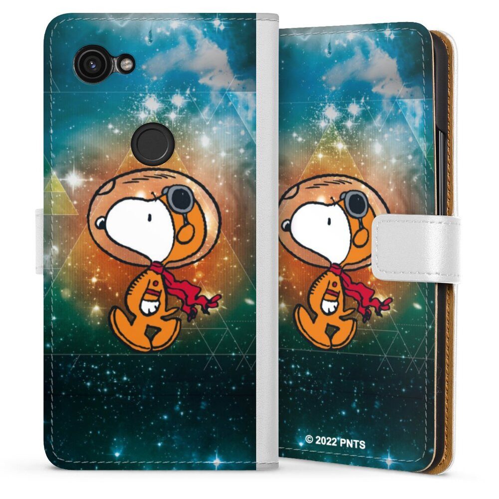 DeinDesign Handyhülle Snoopy Astronaut Offizielles Lizenzprodukt, Google Pixel 3a Hülle Handy Flip Case Wallet Cover Handytasche Leder
