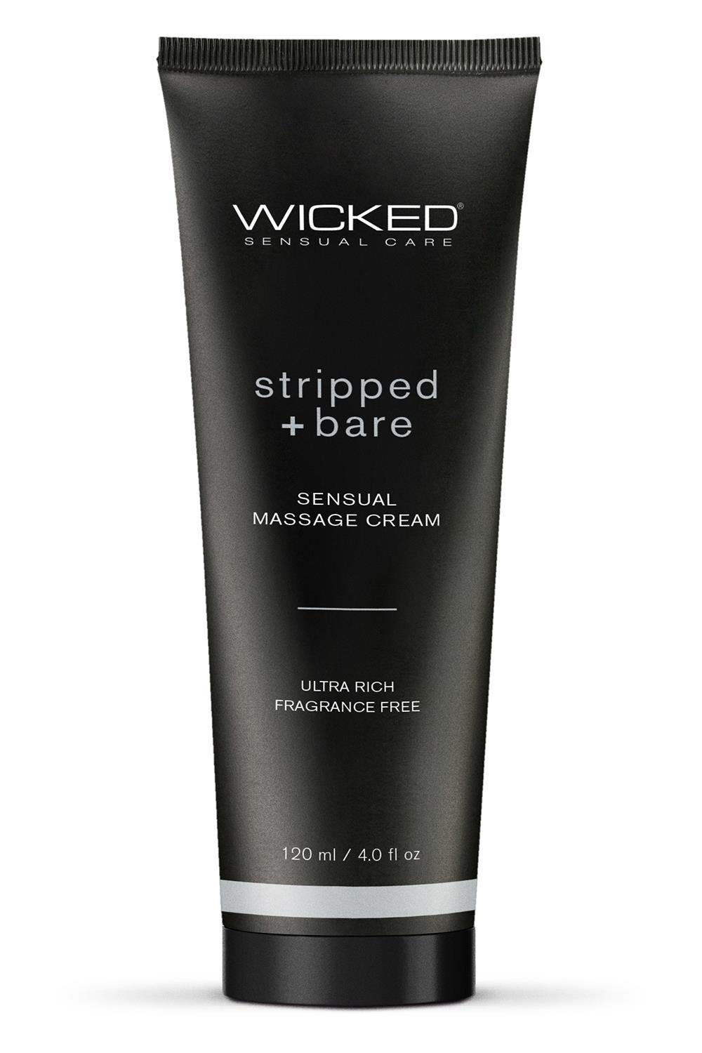 Sensual Stripped Unscented Massage Gleitgel Wicked 120ml Cream And Bare Wicked
