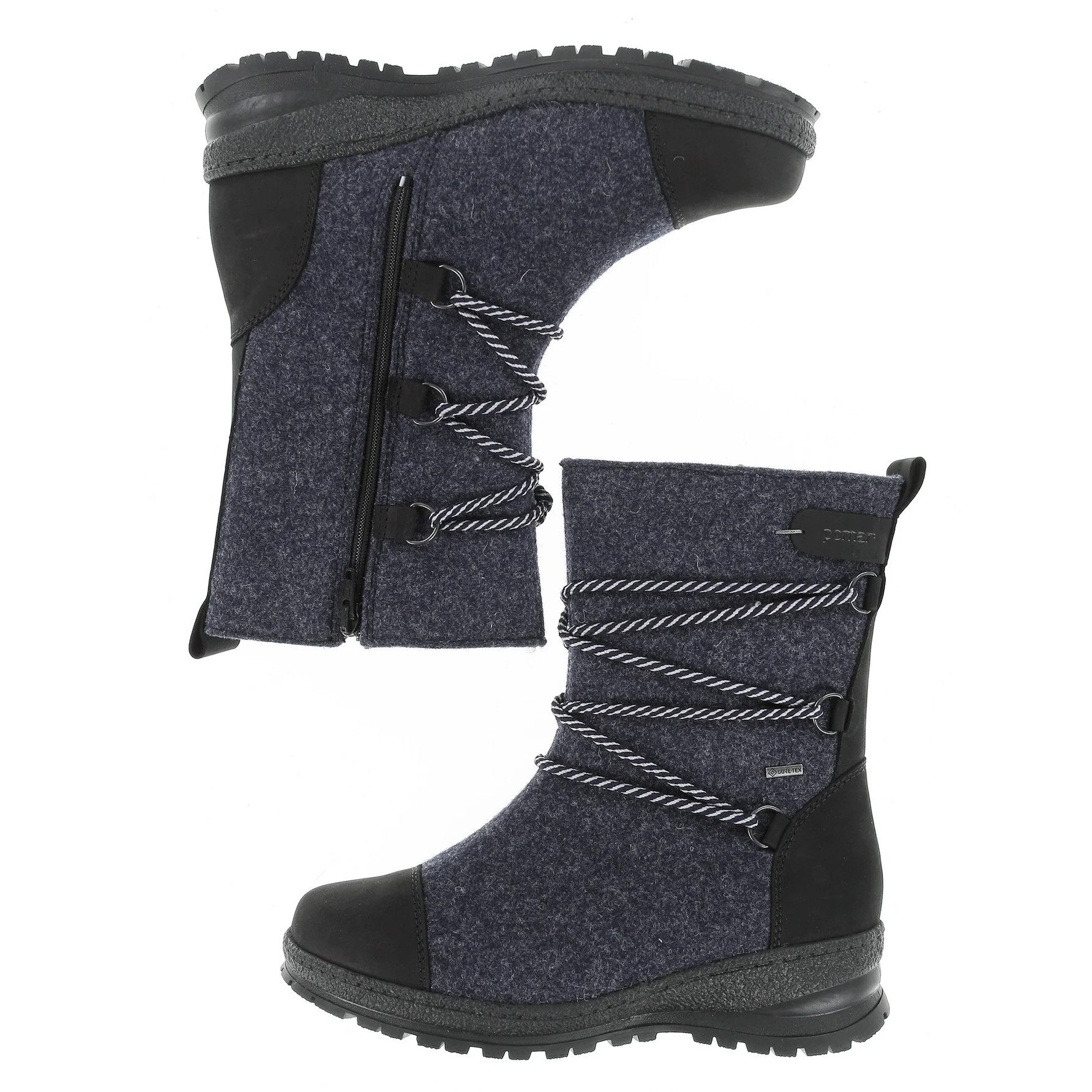 Pomar Koli GTX (Filzstiefel, wasserdicht, breit, extrem warm) dunkelblau Winterstiefel