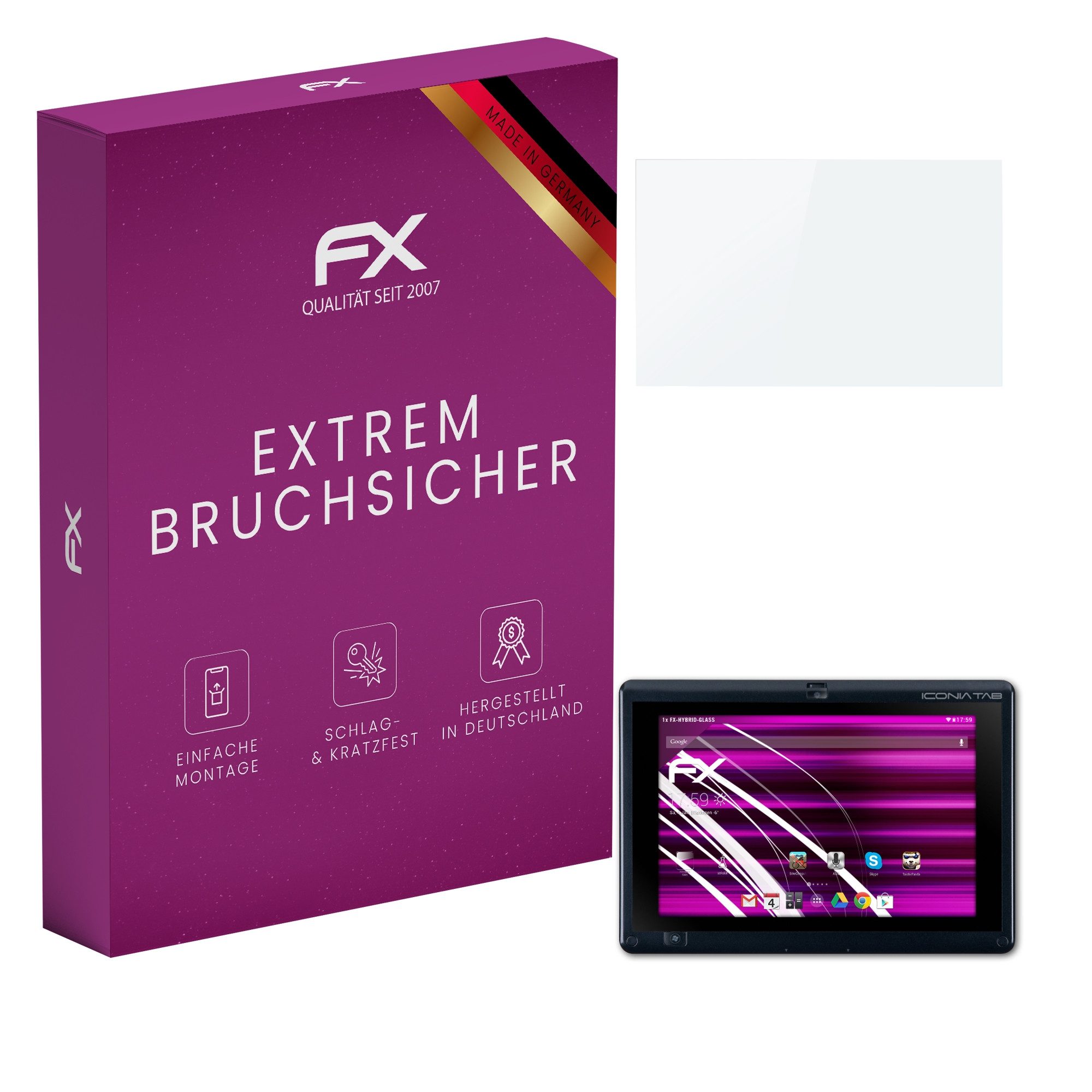 Schutzfolie Panzerglasfolie für Acer Iconia W500, W501