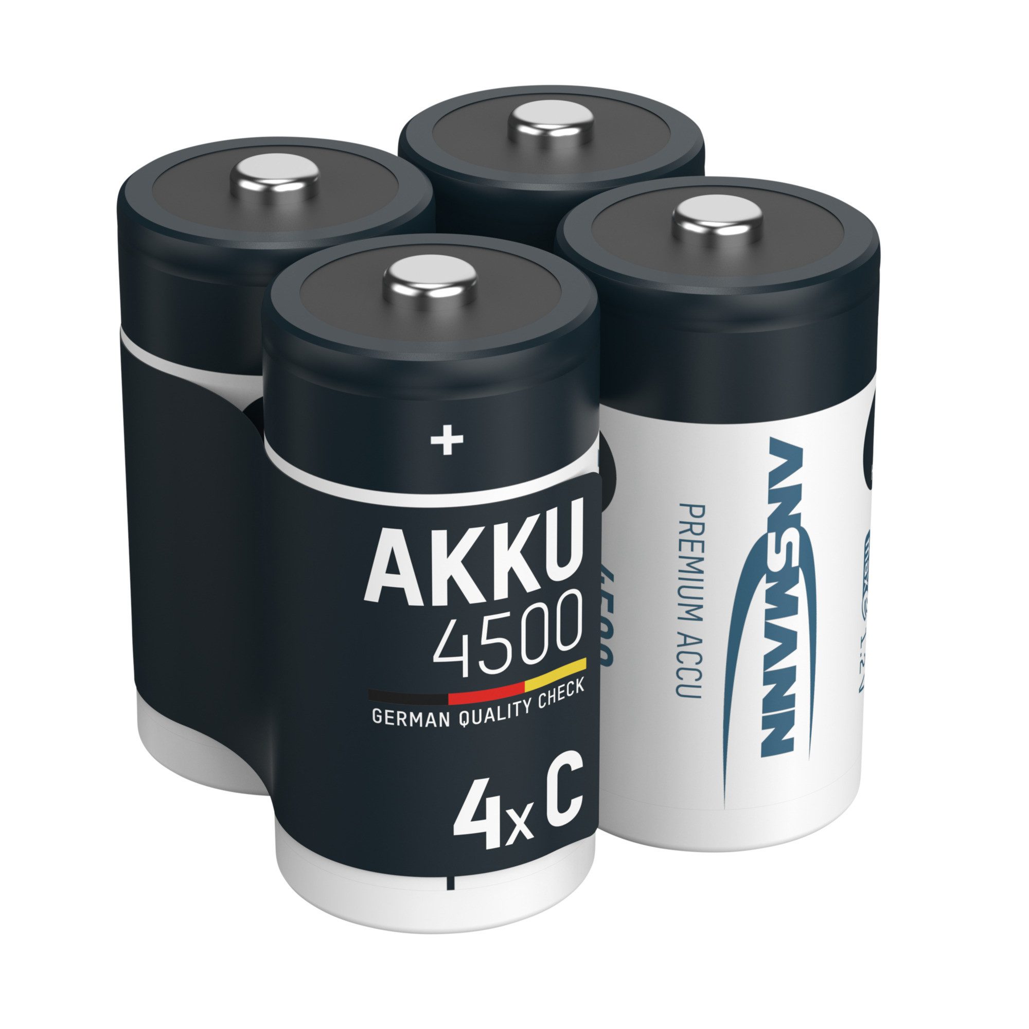 ANSMANN AG Akku Baby C 4500 mAh 1,2V Ni-MH, 4 Stück Akku 4500 mAh (1.2 V)