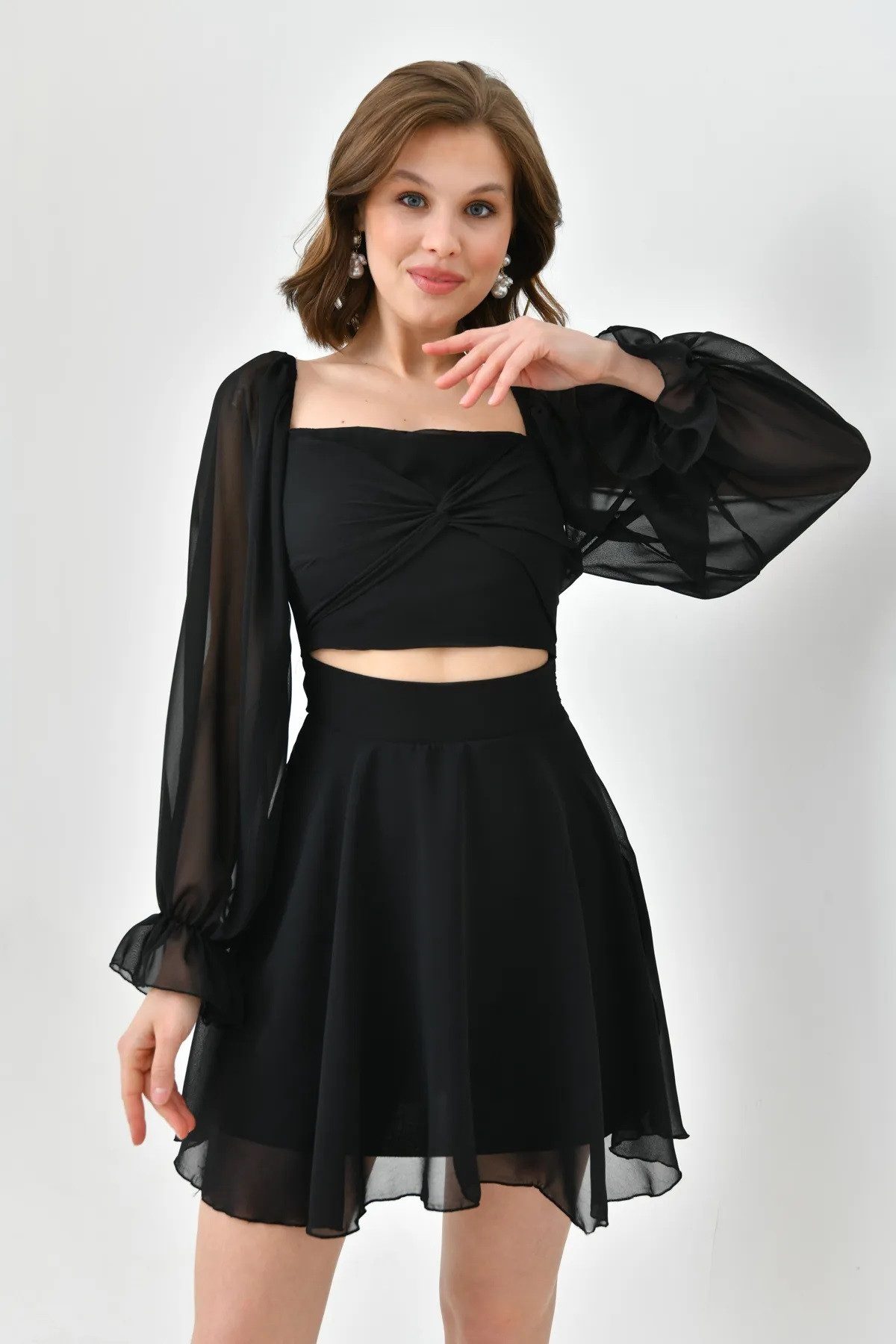 WOMAN VISION Minikleid Langärmeliges, einteiliges Minikleid – Bild 5 von 5
