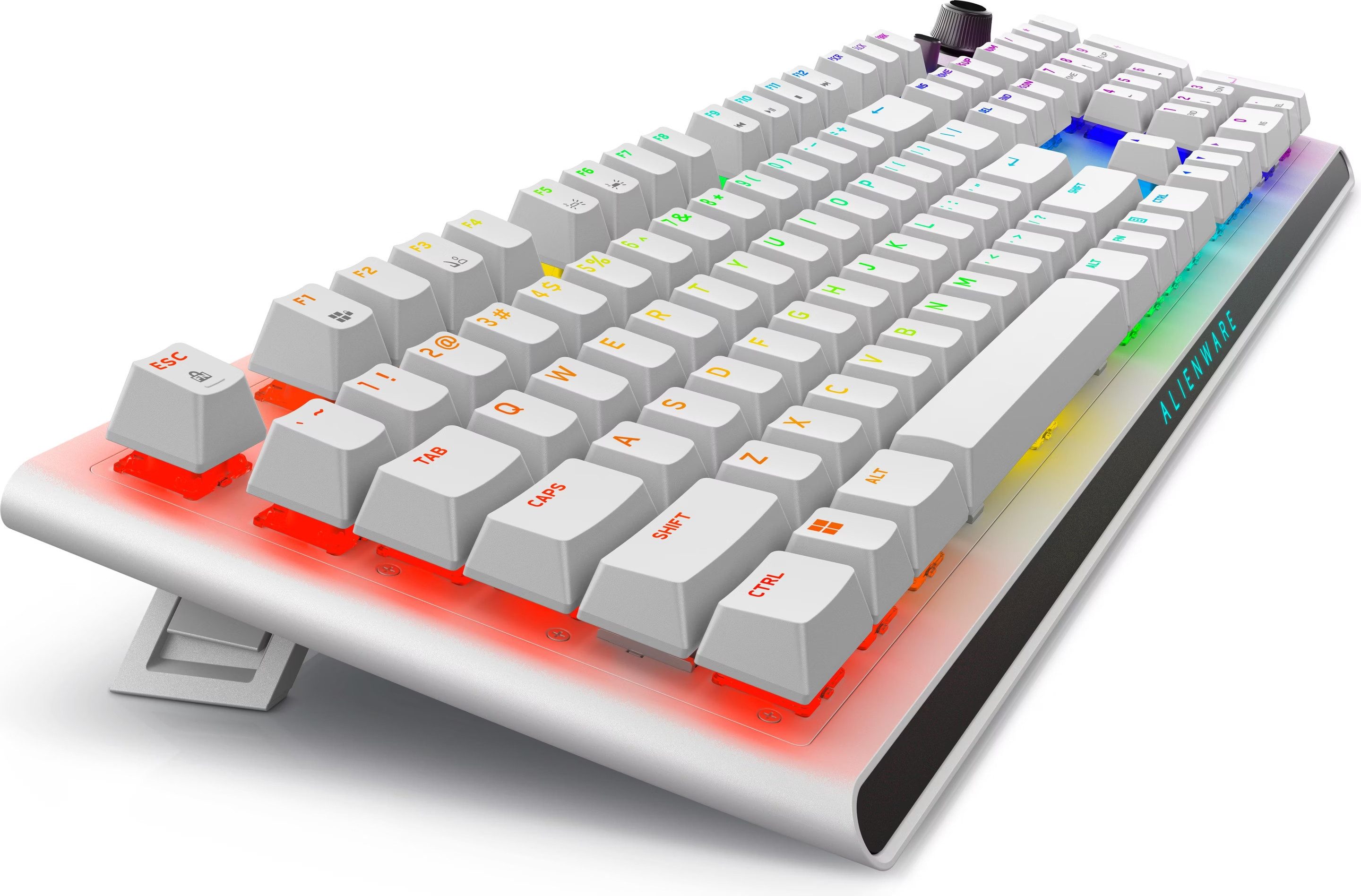 Dell Alienware AW920K Gaming-Tastatur (Cherry MX Red, Per-Key RGB, Tri-Mode, Prog. Regler, Magnet-Laden)