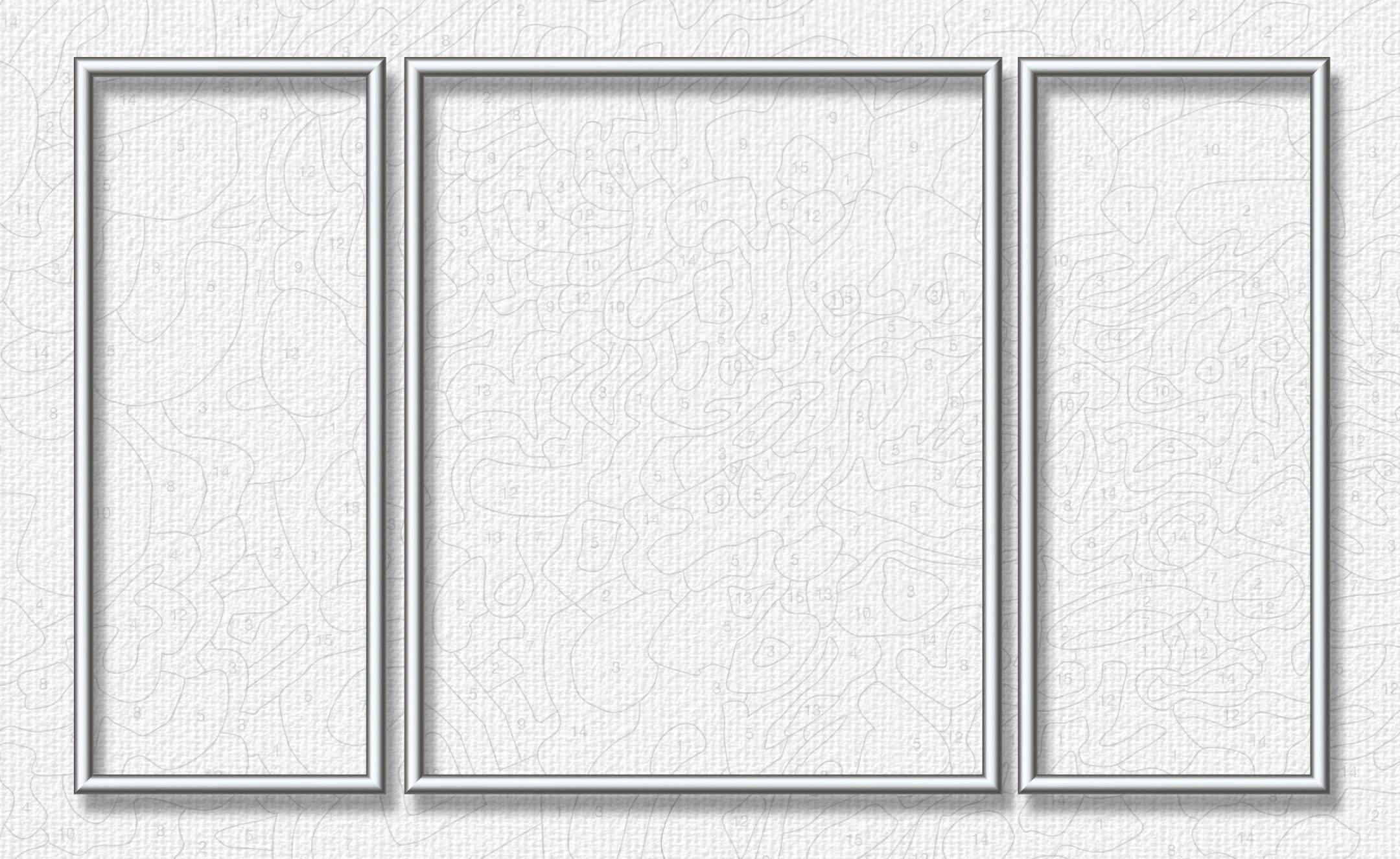 Triptychon Schipper cm, in nach 80x50 Bilderrahmen Germany Malen (Set), Zahlen, Made silberfarben,