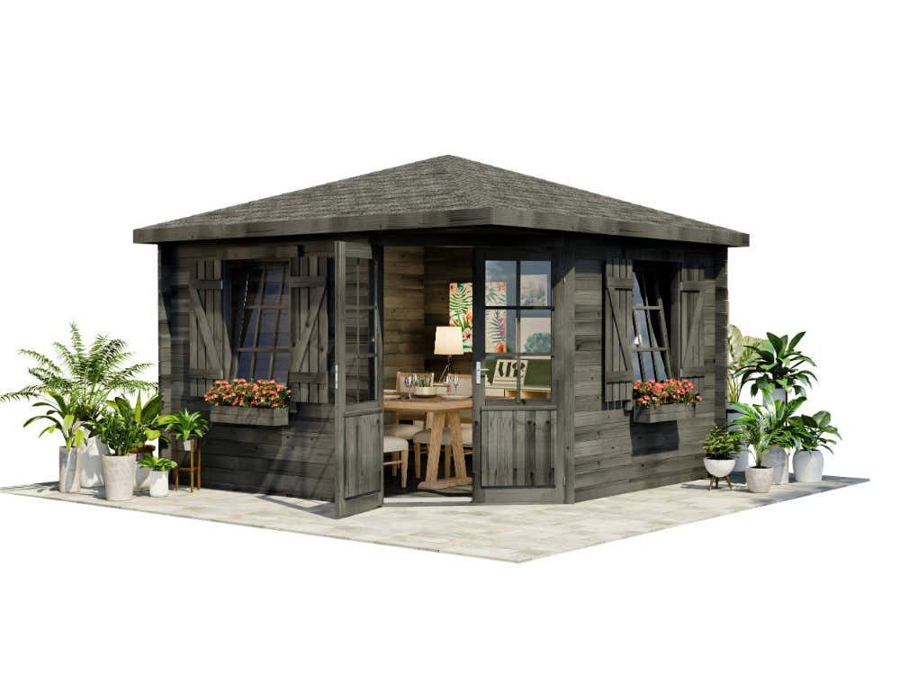 Alpholz Gartenhaus Holz 5-Eck Monica Royal, günstig online kaufen