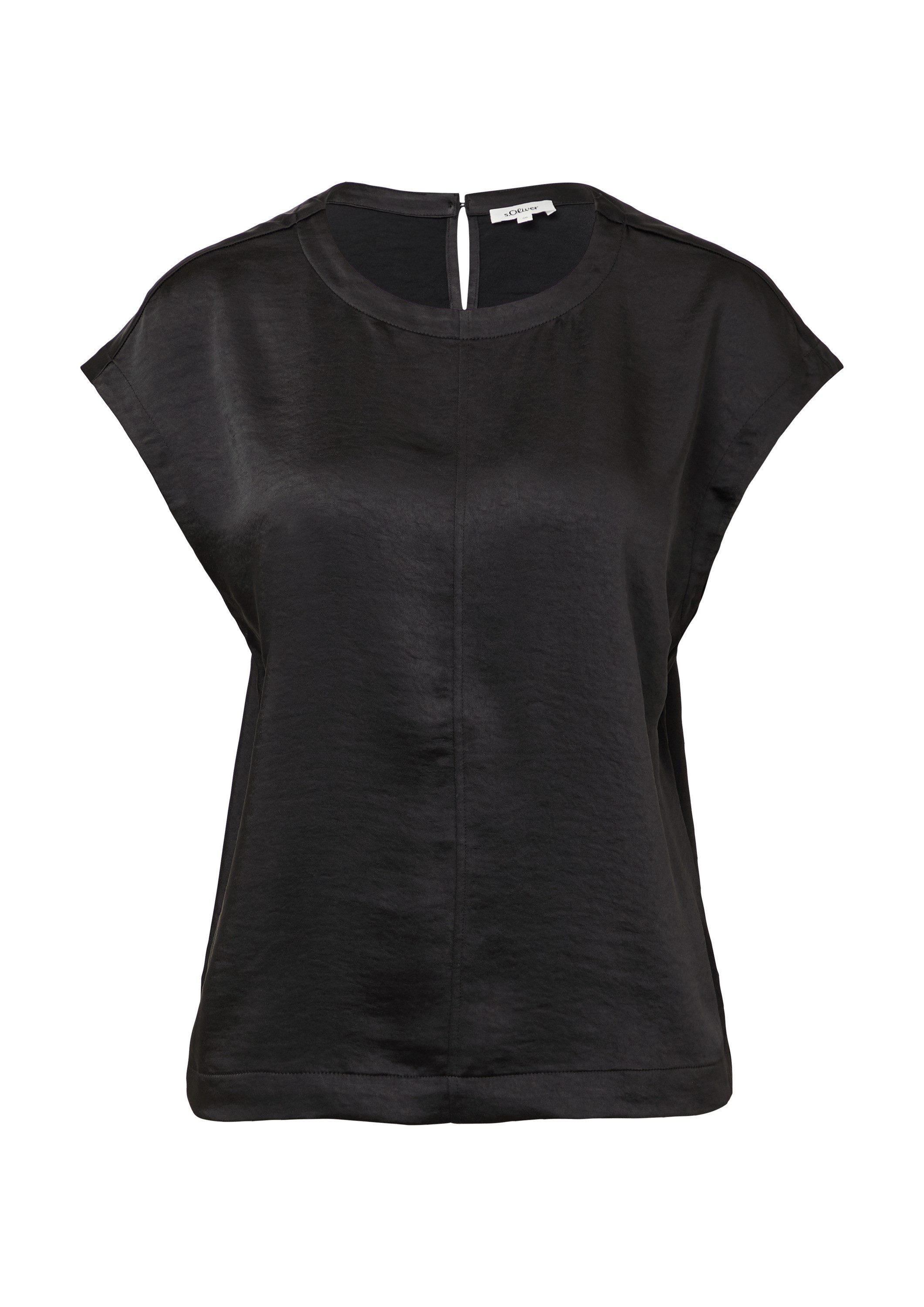 s.Oliver Blusentop Bluse Satinshirt mit überschnittenen günstig online kaufen