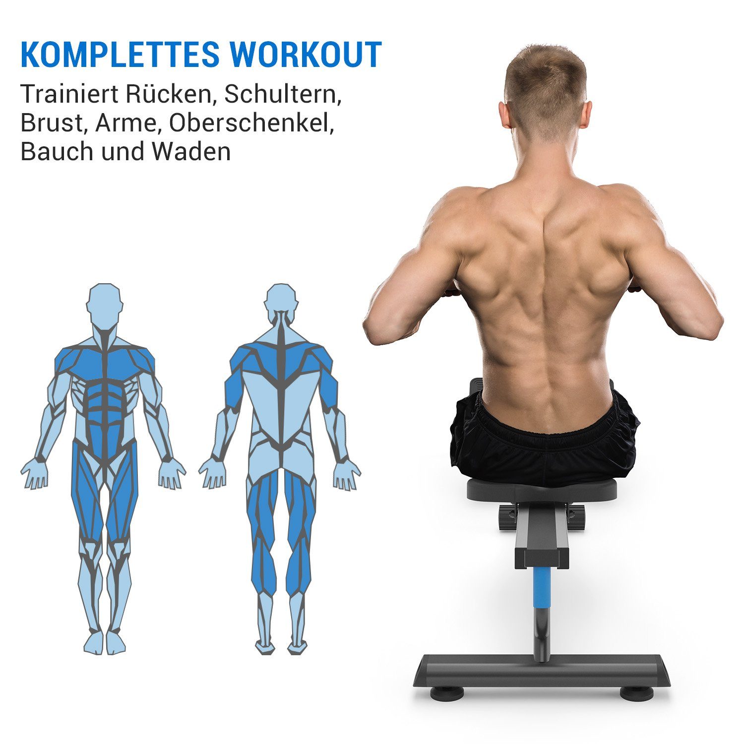 Capital Sports Rudermaschine Helios Magnetrudergerät 8 Stufen LED Aluminium klappbar 150 kg 2m (Set, Tablethalterung;Kinomap-Integration), Rudermaschine Heimtrainer mit LED-Computer & Tablet-Halter 150 kg