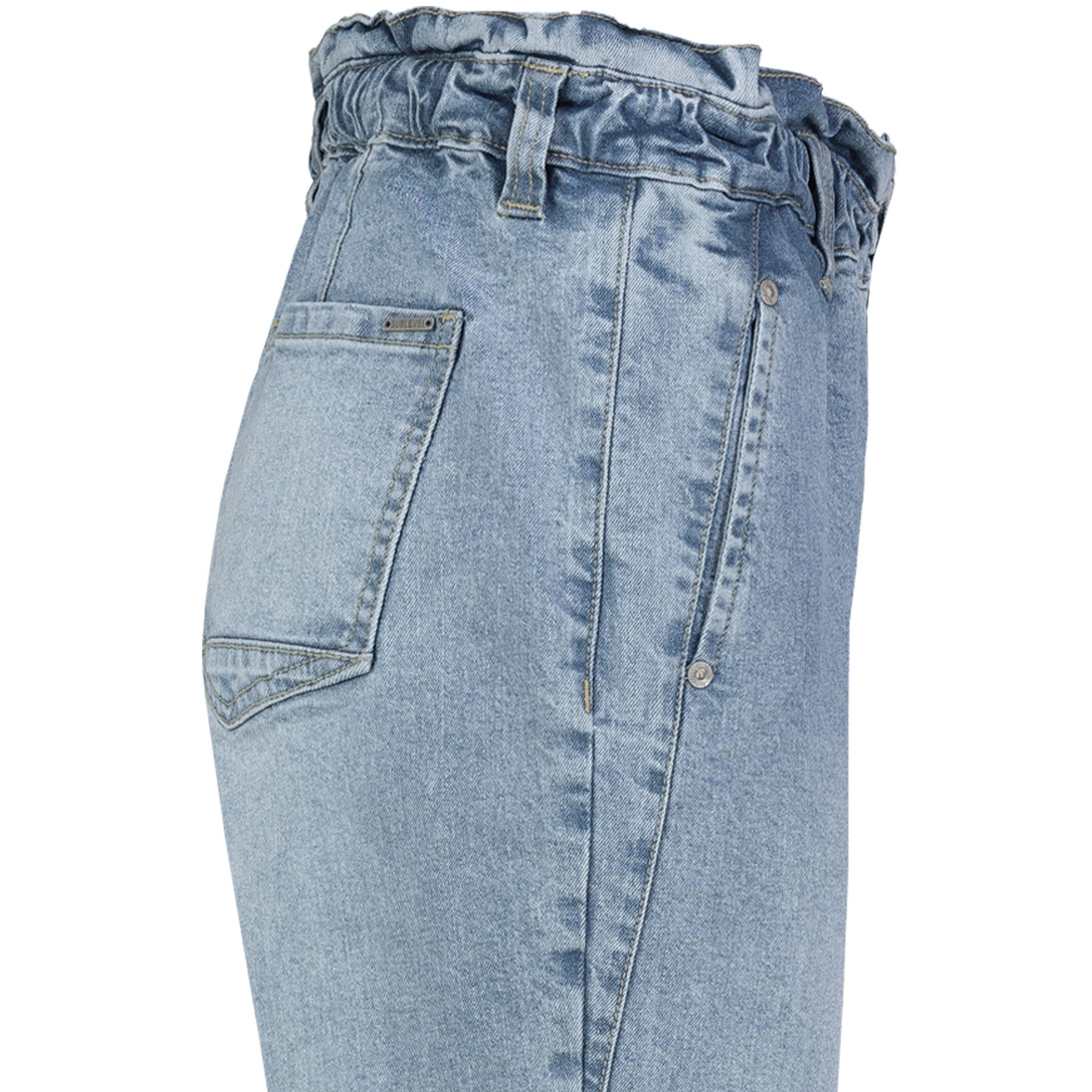 Paperbag-Hose Damen Jeans Mid Waist elastisch Moderne Hose