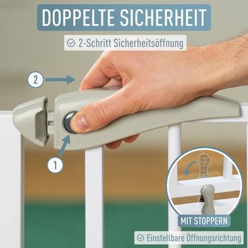 ib style Türschutzgitter Berrin XS Treppengitter 58-66 cm weiß-grau, Tür- und Treppengitter