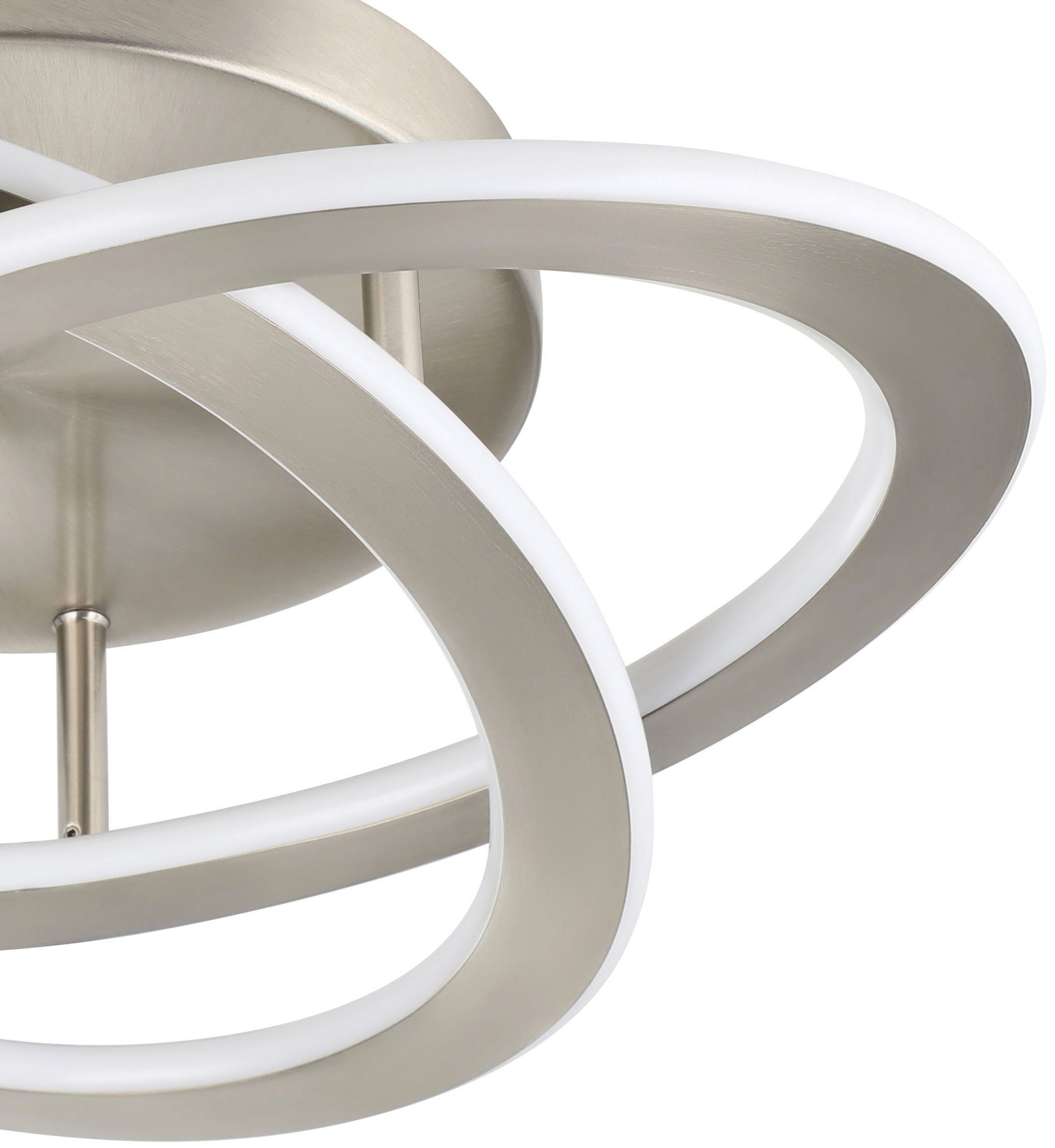 EGLO Deckenleuchte ROLIMARE, LED fest integriert, Neutralweiß, Deckenleuchte in nickel aus Alu - 35W - Neutralweiß