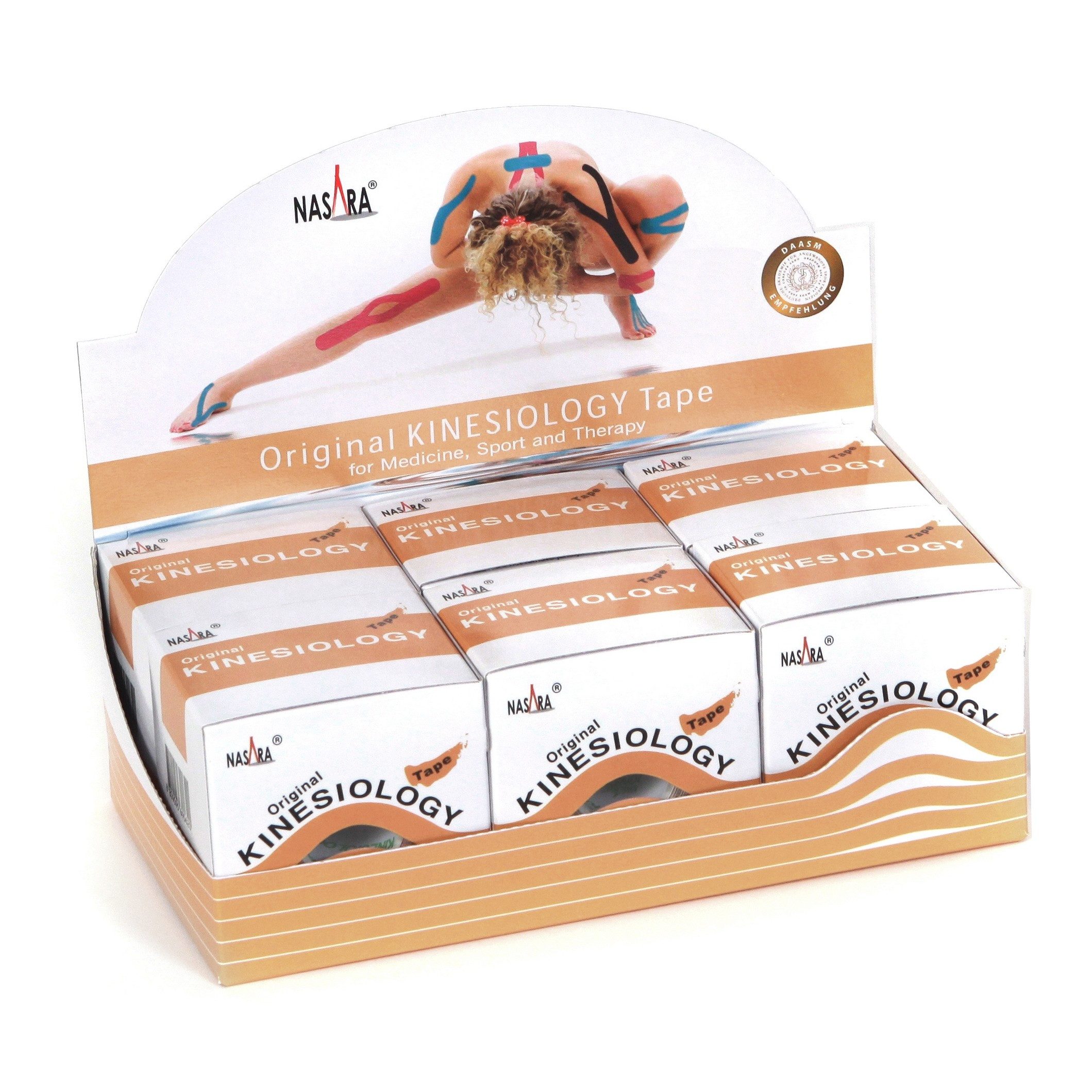 NASARA Kinesiologie-Tape NASARA Kinesio Tape, 5cm x 5m (6er Box)