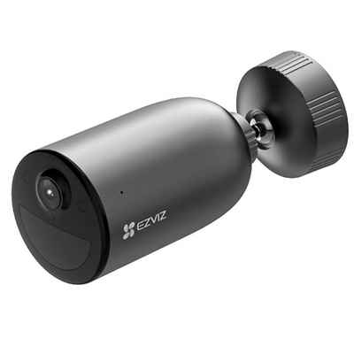 EZVIZ EB3 2K eigenständige 100 % kabellose Smart-Home Batterie Überwachungskamera (Außenbereich, Innenbereich, Aktive Verteidigung mit Sirene und Stroboskoplicht, Zwei-Wege-Audio, Nachtsicht in Farbe, Lange Akkulaufzeit (5200 mAh)