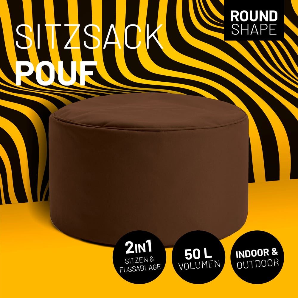Lumaland Sitzsack Pouf 50L kompakt Hocker, günstig online kaufen