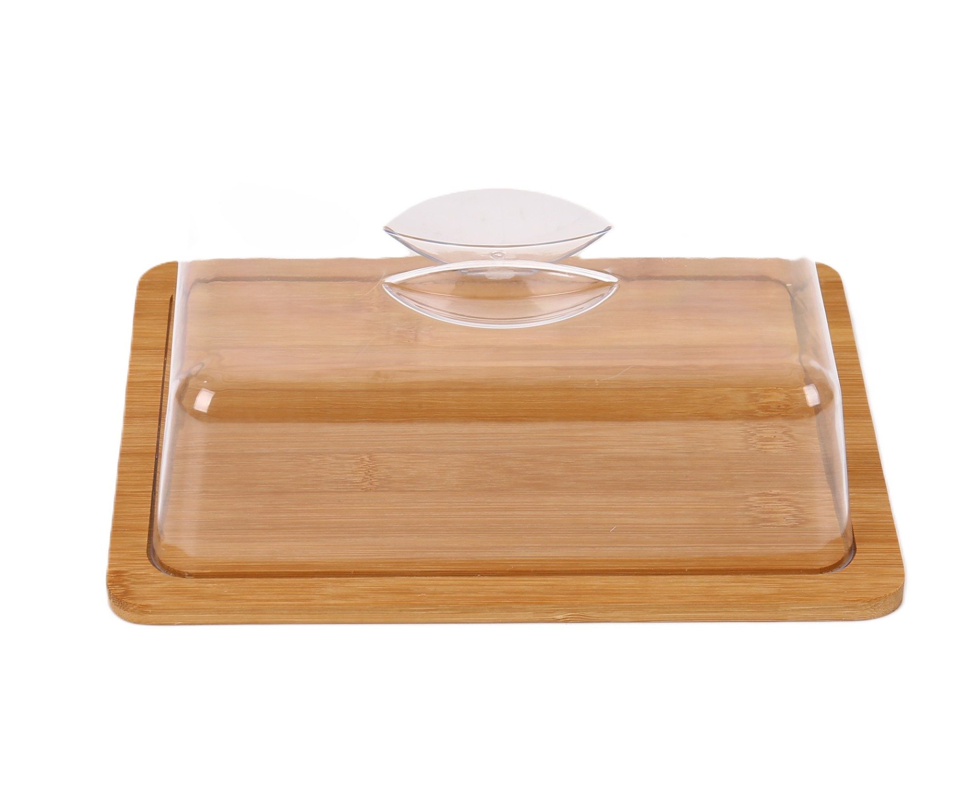 Cheffinger Butterdose Bambus Käseglocke & Butterdose – Frischhalten mit Stil, (1-tlg)