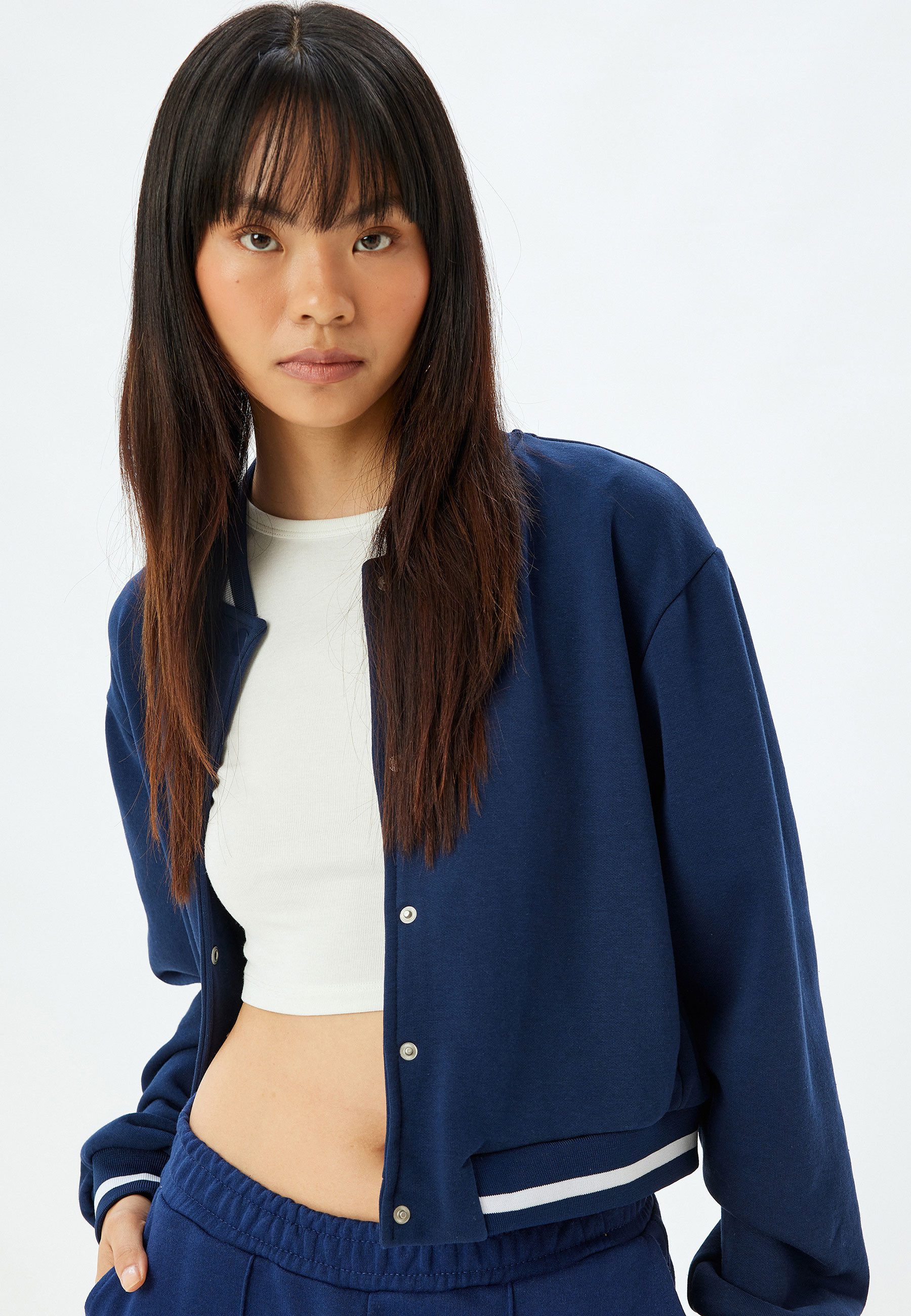 Koton Sweatshirt College-Kragen Relax