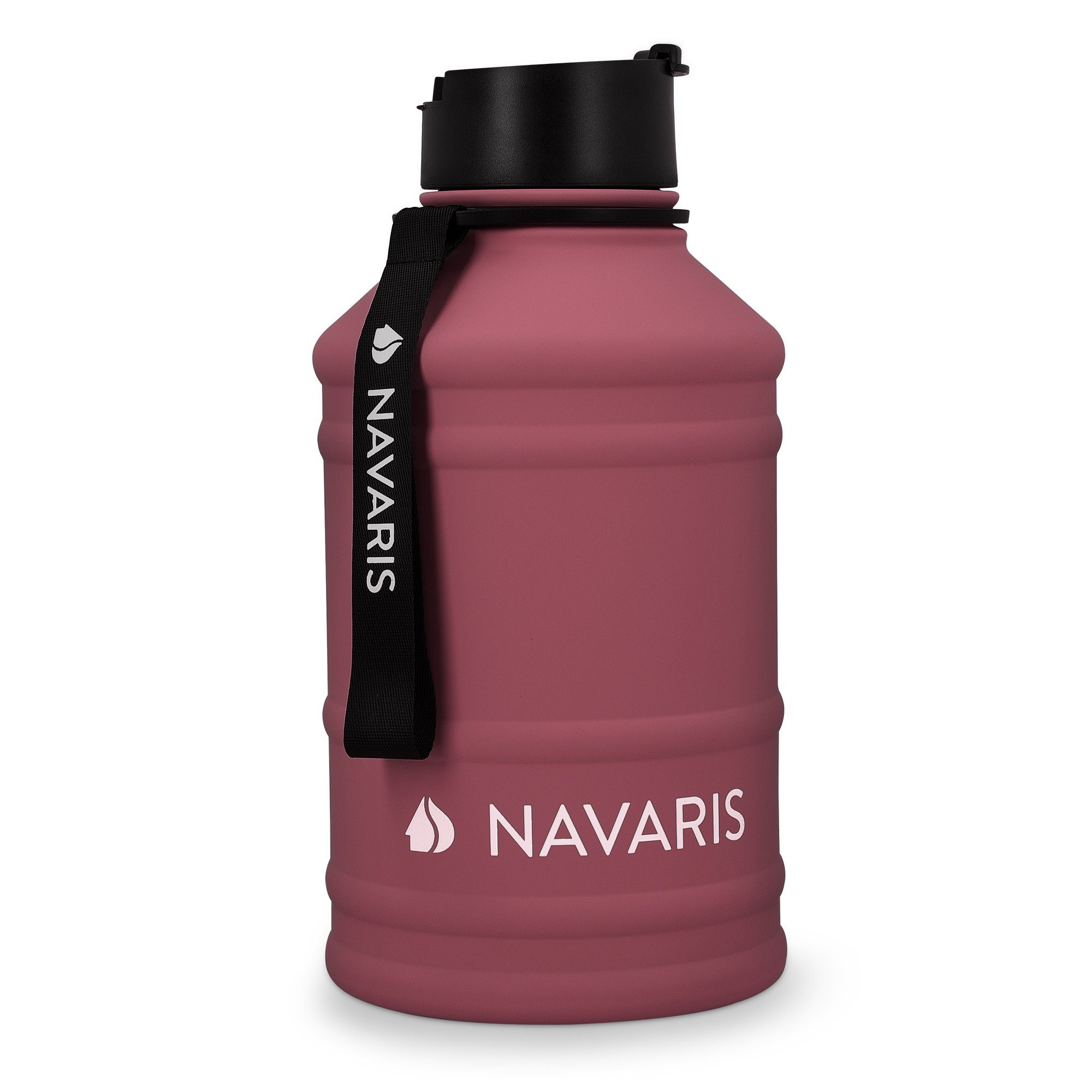 Navaris Trinkflasche 2,2l XXL Gym Bottle - Sport Flasche Wasserflasche Water Jug Himbeer Pink