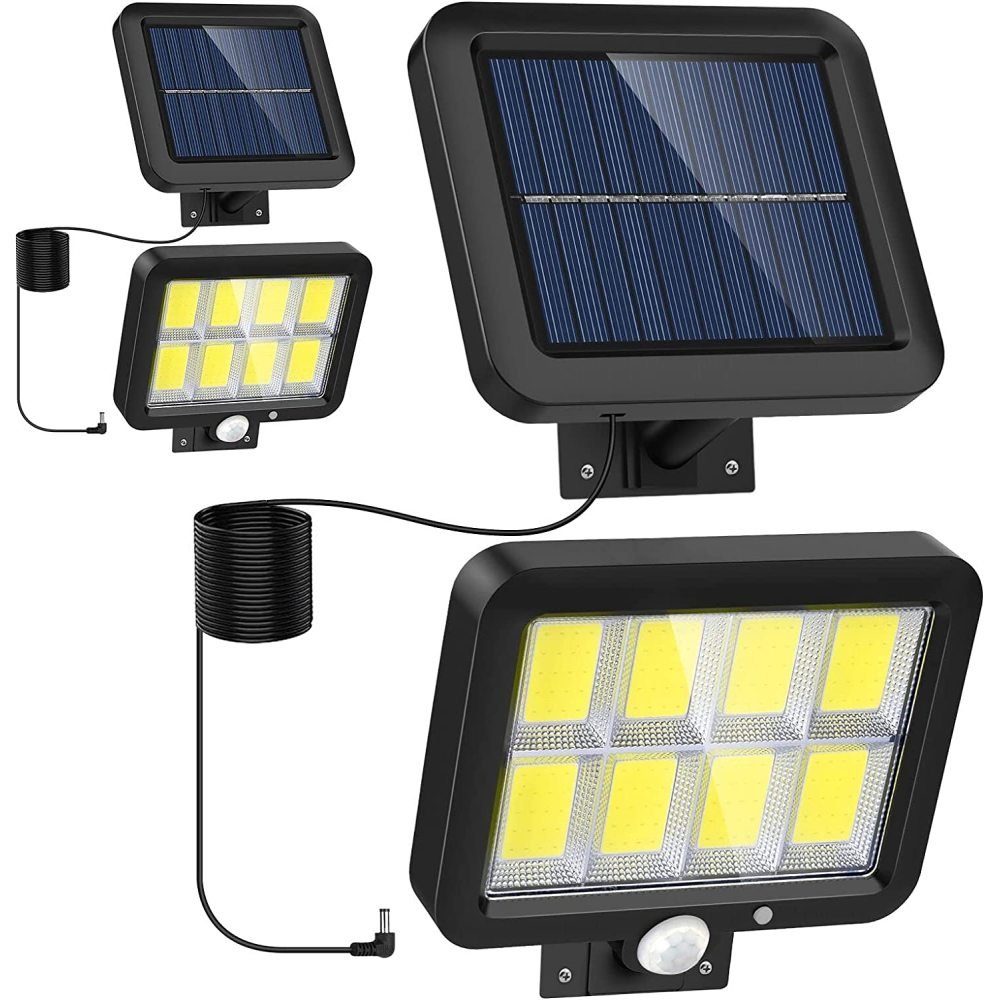 Solarleuchten mit Solarlampen LED Solarleuchte Bewegungsmelder GelldG Außen, 160 LED für