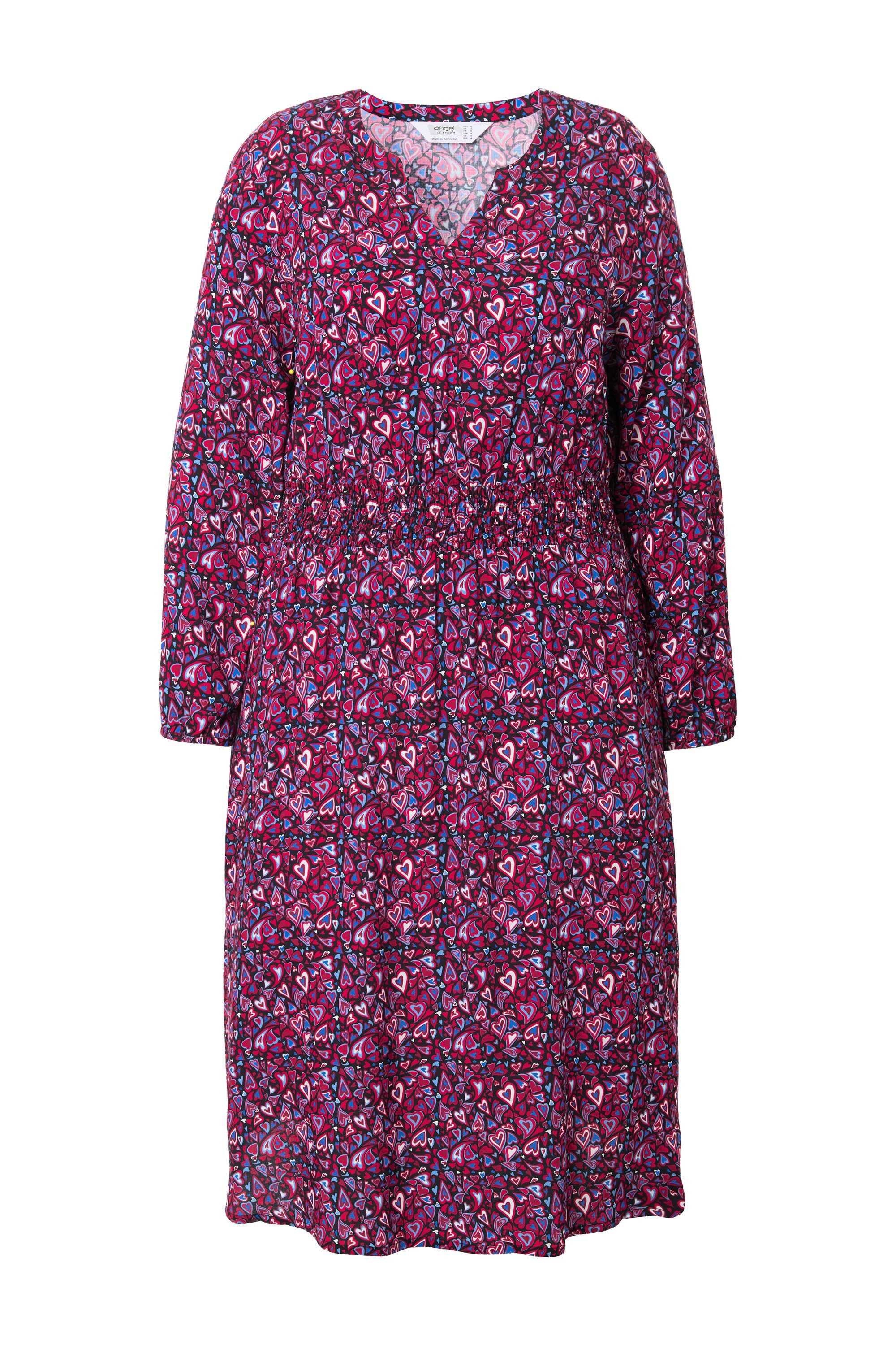 Angel of Style Midikleid Midikleid A-Linie Herzchenmuster günstig online kaufen