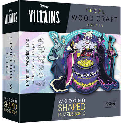 Trefl Puzzle Wood Craft Disney Villains Ärger beim kochen, 500 Puzzleteile, Made in Europe
