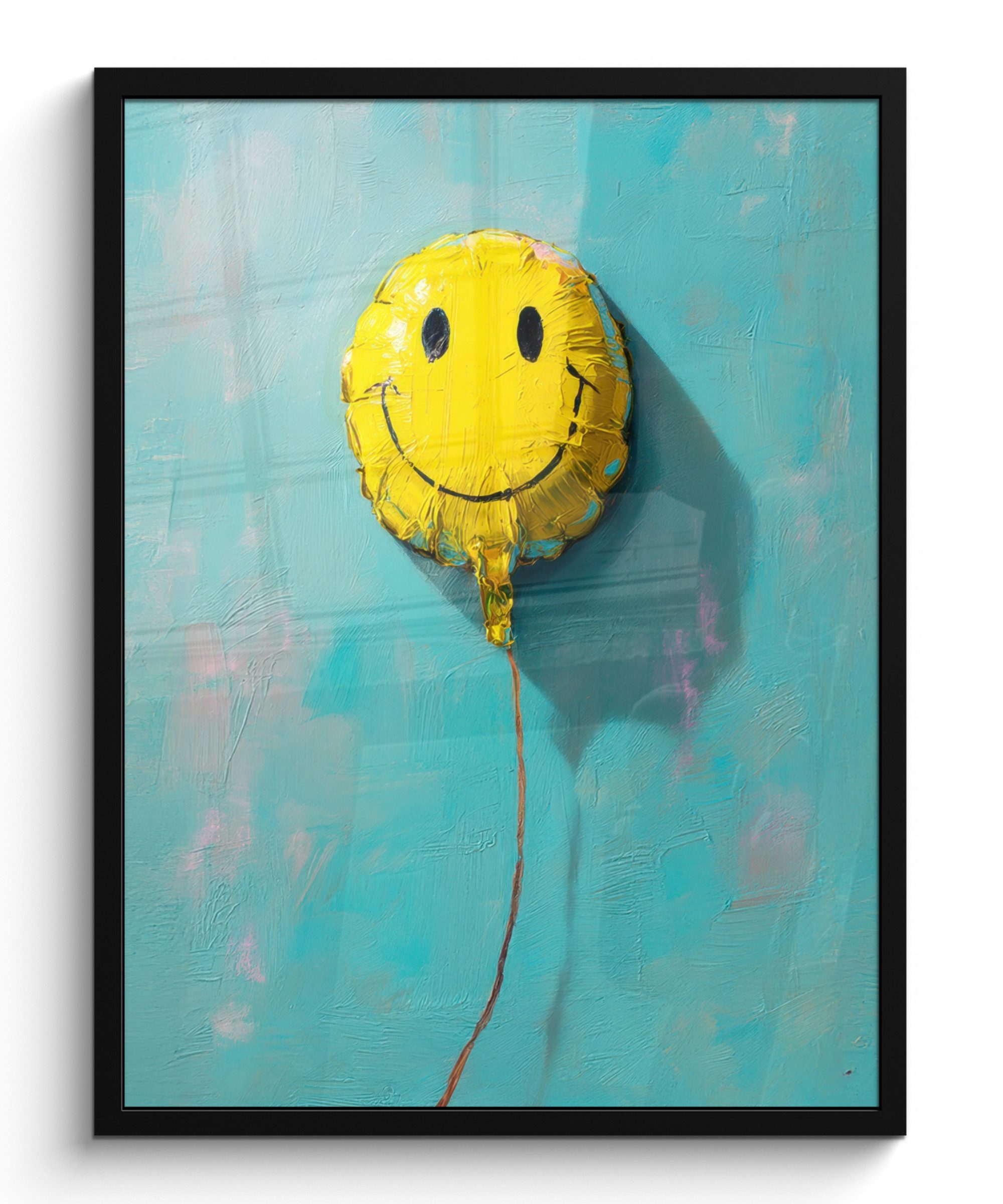 Poster Luftballon - Gelb - Smiley