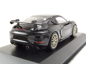 Minichamps Modellauto Porsche Cayman GT4 RS 2021 schwarz neodyme Felgen Modellauto 1:43, Maßstab 1:43