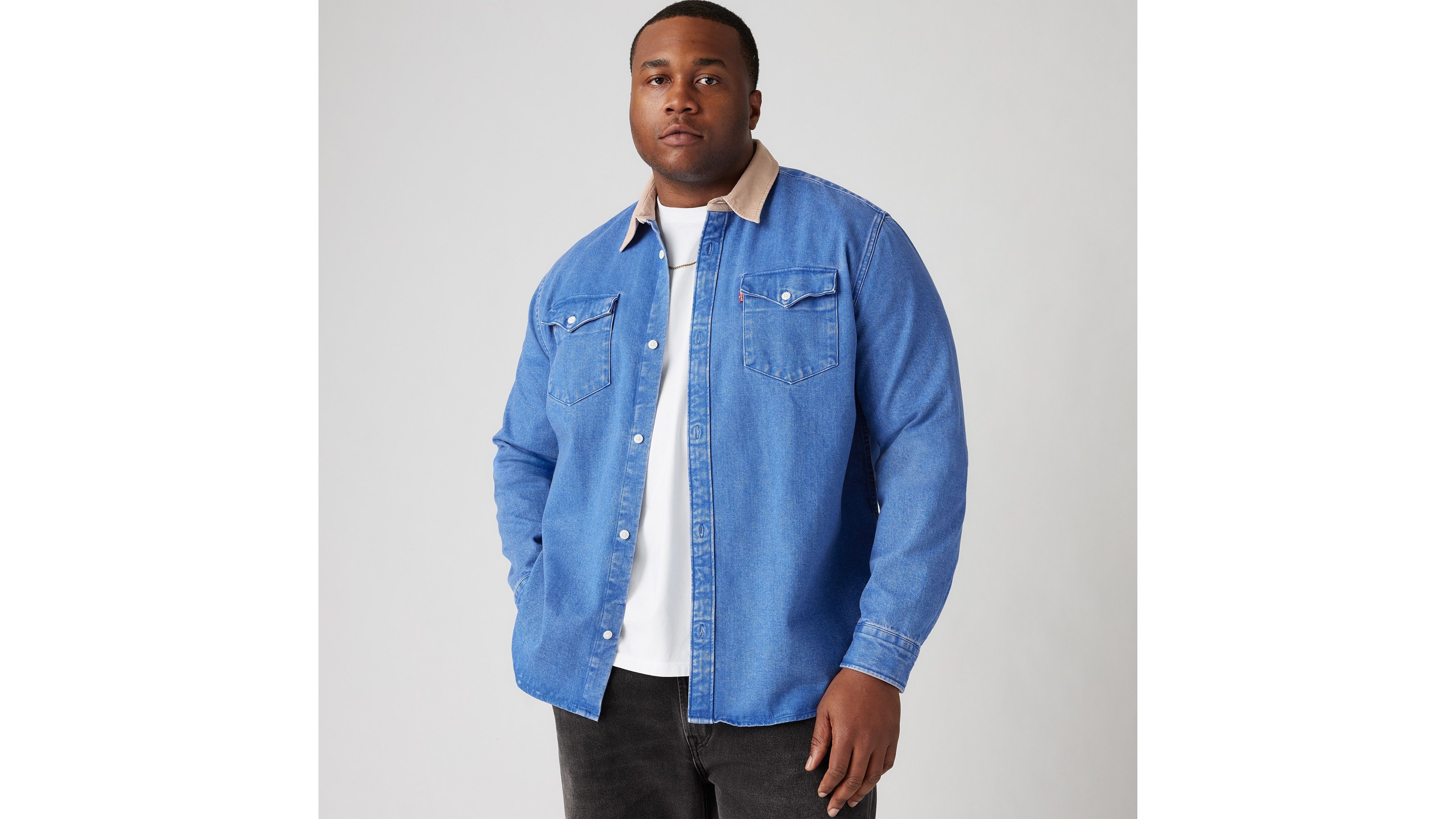 Levi's® Plus Jeanshemd BIG RELAXED FIT WESTERN