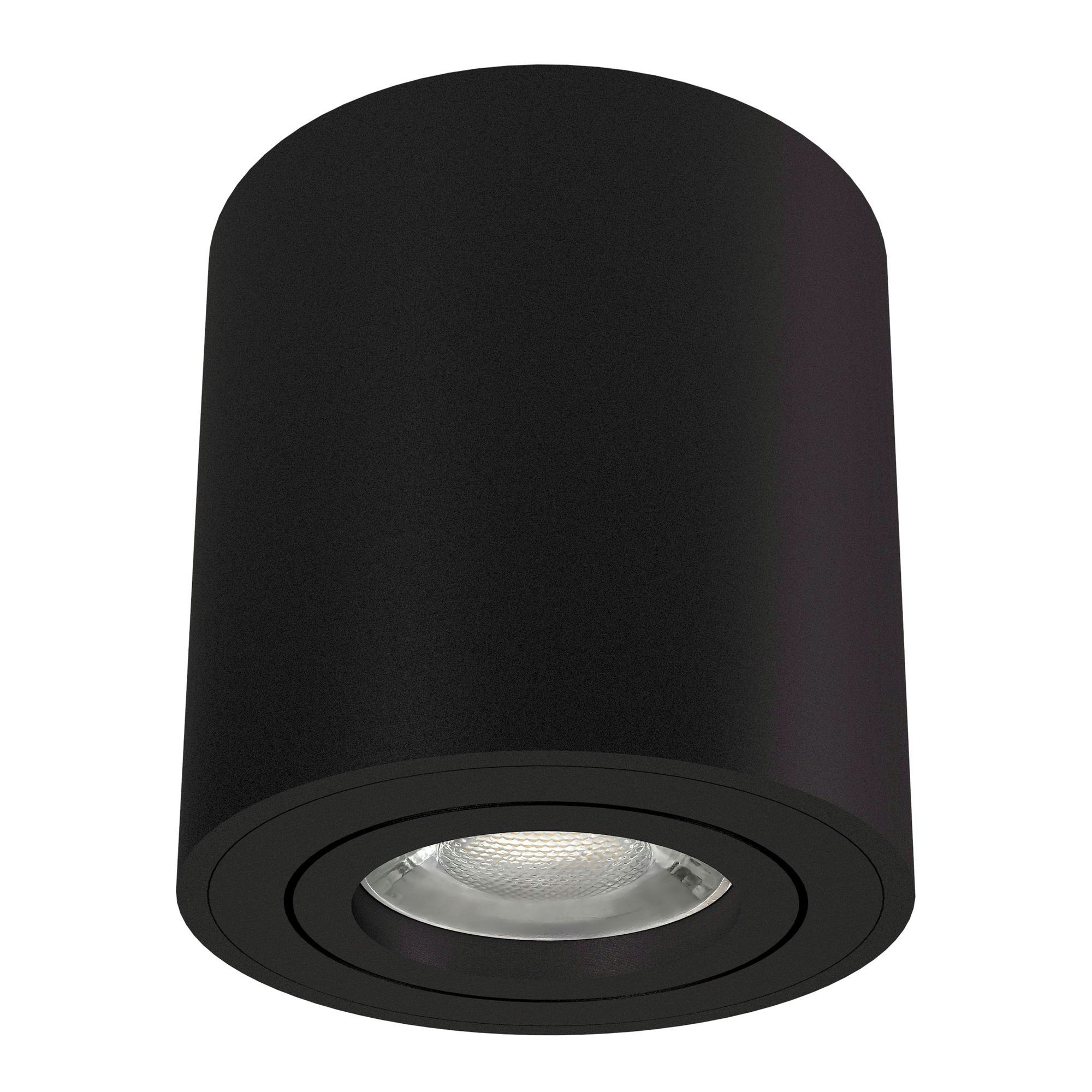 neutralweiss, Aufbauleuchte Leuchtmittel LED schwarz CORI & schwenkbar inklusive inklusive, Leuchtmittel linovum GU10 Aufbaustrahler LED in 6W