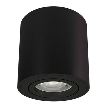 linovum LED Aufbaustrahler Aufbauleuchte CORI in schwarz & schwenkbar LED GU10 6W neutralweiss, Leuchtmittel inklusive, Leuchtmittel inklusive
