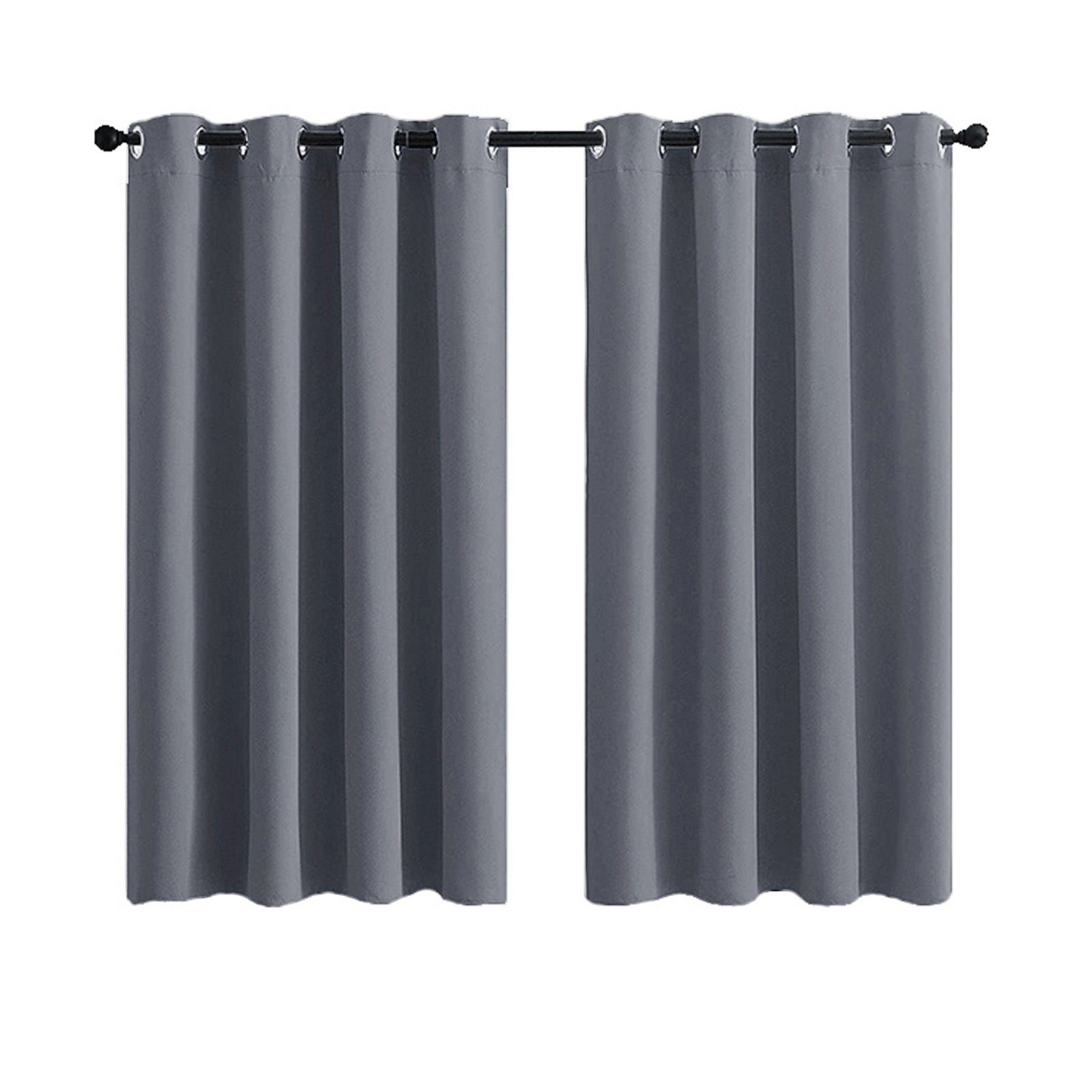 Gardine Blickdicht,Wasserdicht Hitzebeständig Sonnenschutz,Ösen,Garten Balkon, Rosnek, (2 St), H×B:213×132;243×132;274×132 Dunkelgrau | Gardinen-Sets