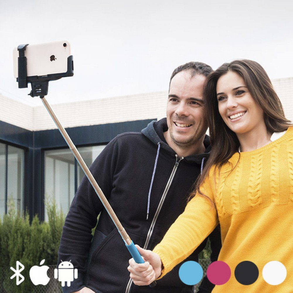 InnovaGoods Selfie-Stick Bluetooth Selfie Monopod - Farbe: Blau