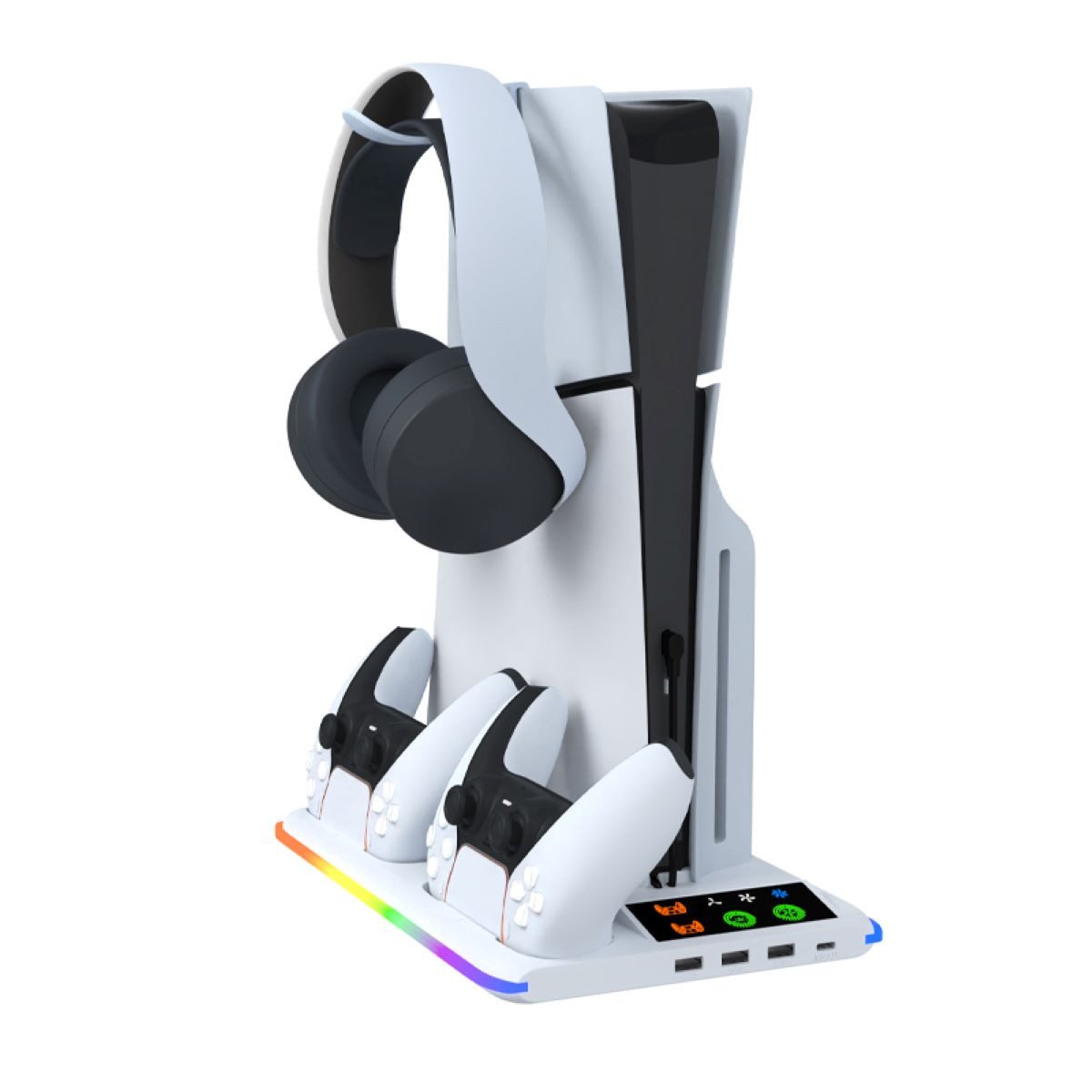 PS5/PS5 Slim Kühlstation mit Dual-Controller-Ladestation Controller-Ladestation