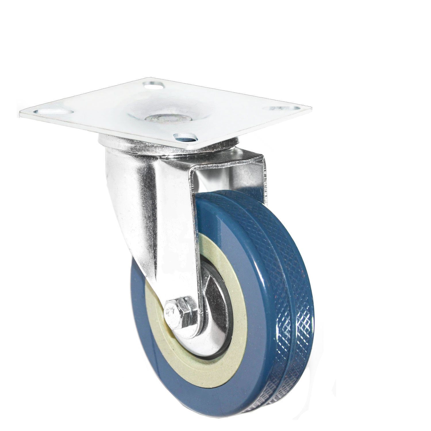 eyepower Schwerlastrolle 75mm - Schwerlast Мебельrolle M10 - Transportrolle für harte Böden, Lenkrolle für Pflanzkübel und Gartenmöbel - Rolle für Schirmständer