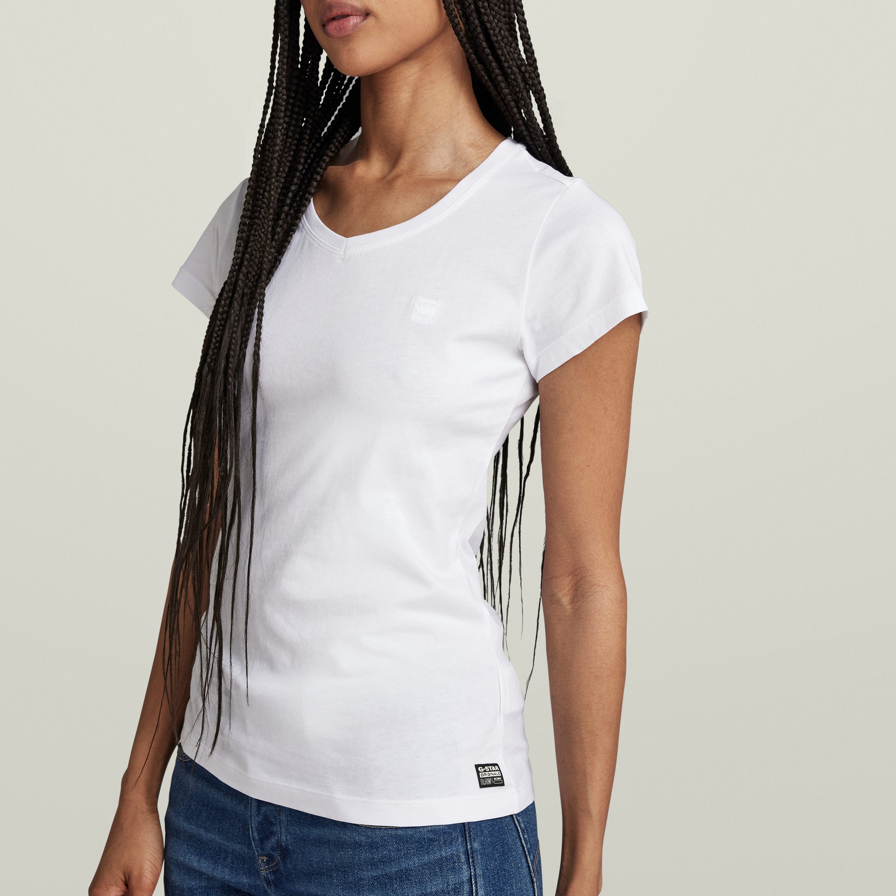 G-STAR V-Shirt Eyben mit Label – Bild 4 von 5
