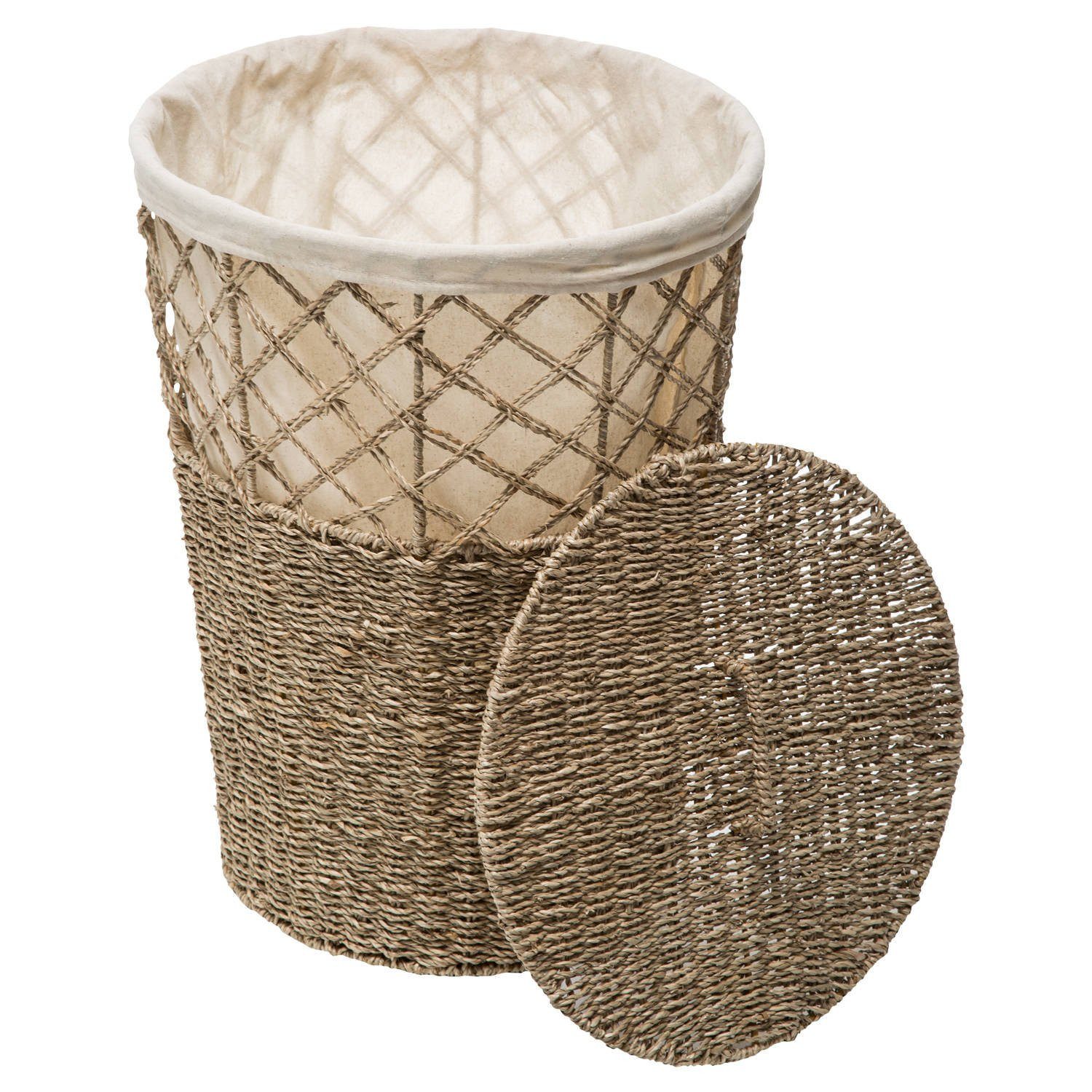 Atmosphera Créateur d'intérieur Wäschekorb Wäschekorb aus Seegras, 38 cm, Einsatz aus Baumwolle. Reduzierter Preis € 48,99. Unverbindliche Preisempfehlung € 62,99