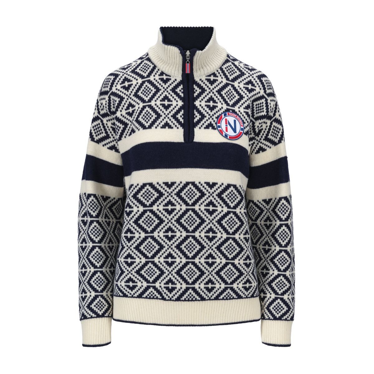 Dale of Norway Fleecepullover Team Norway Cortina Fem. Sweater Eleganter Damenpullover aus hochwertiger norwegischer Wolle