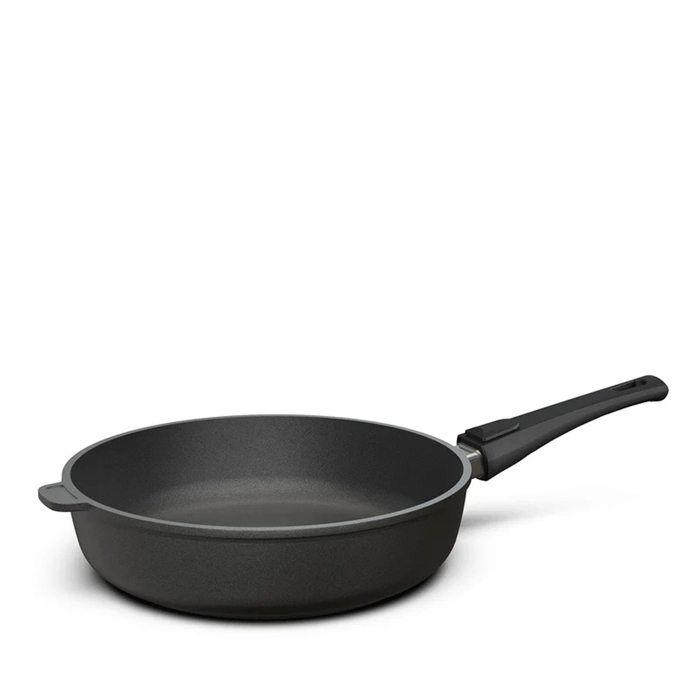 Hoffmann Germany Bratpfanne Schmorpfanne Ø 20 cm hoher Rand – Made in Germany, Aluguss (1-tlg., 1x Pfanne Ø 20 cm mit hohem Rand), abnehmbarer Griff, Antihaft, backofenfest bis 250°C, Induktion