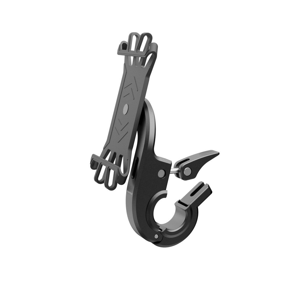 Hama Smartphone-Halterung Handyhalterung für E-Bike, Silikon, stabiler Halt, drehbar, universal, (bis 6 Zoll, für Displaygröße 7-8 x 15-17 cm, einfache Montage, rutschfest, schmal)