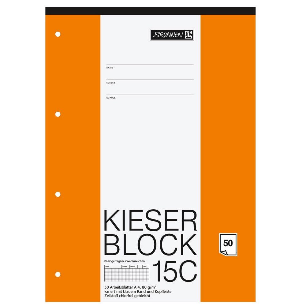 Notizblock BRUNNEN Arbeitsblock Kieserblock Lineatur 15C