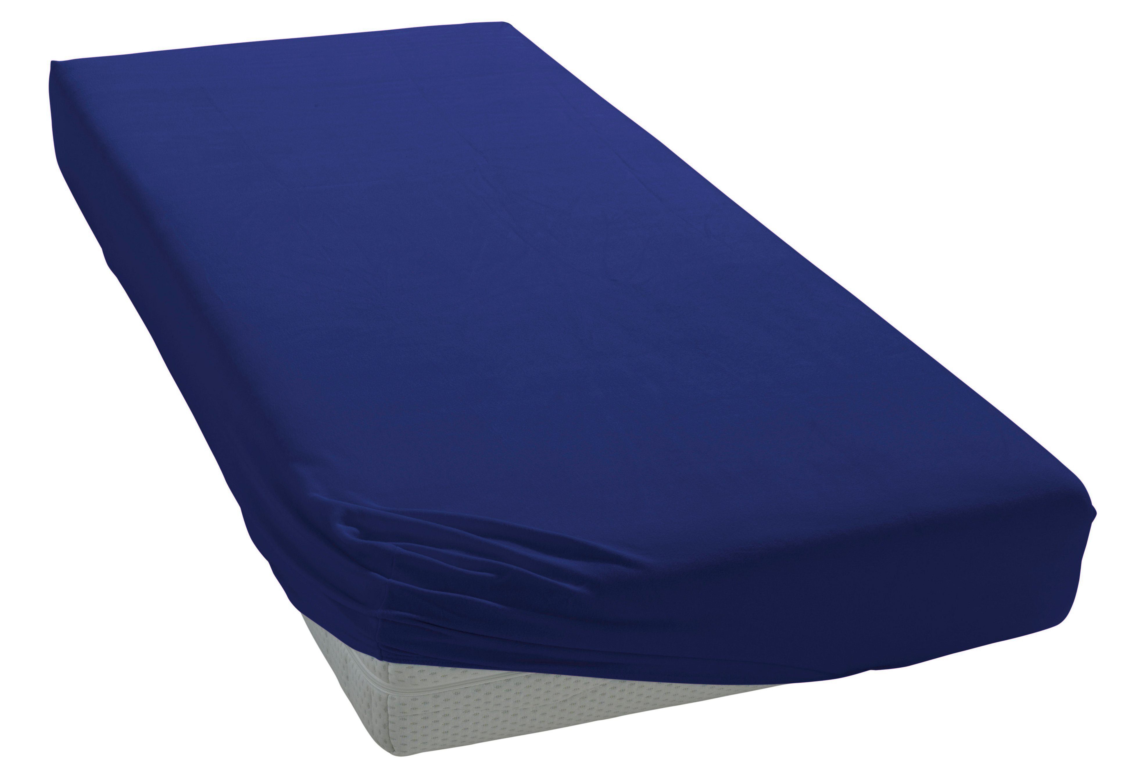bellana Spannbettlaken bellana Aqua mit Elasthan, 160 g/m², Jersey-Elasthan, Gummizug: rundum, (1 Stück), Spannbetttuch für Matratzen bis 35cm Höhe, bügelfrei, faltenfrei