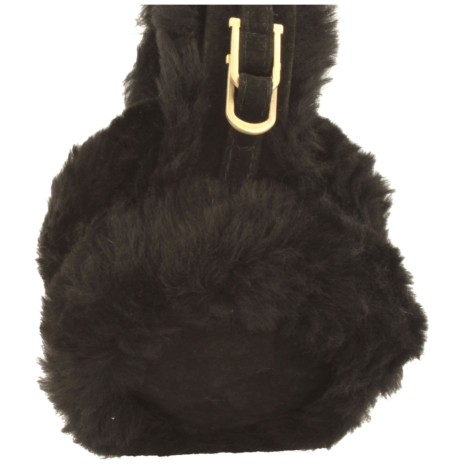 McBurn Ohrenwärmer Weicher Lammfell Earmuff mit Schnallen Detail