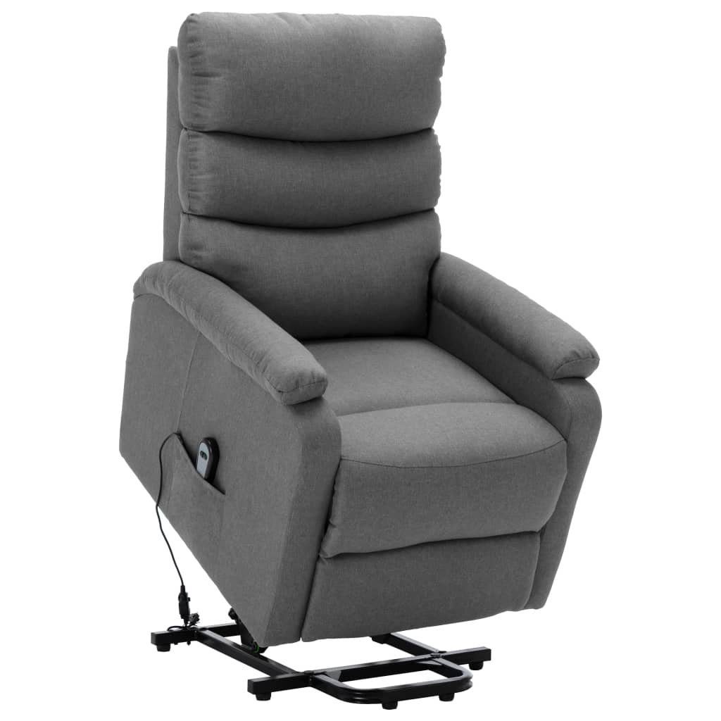vidaXL Sessel Aufstehsessel Hellgrau Stoff (1-St) günstig online kaufen