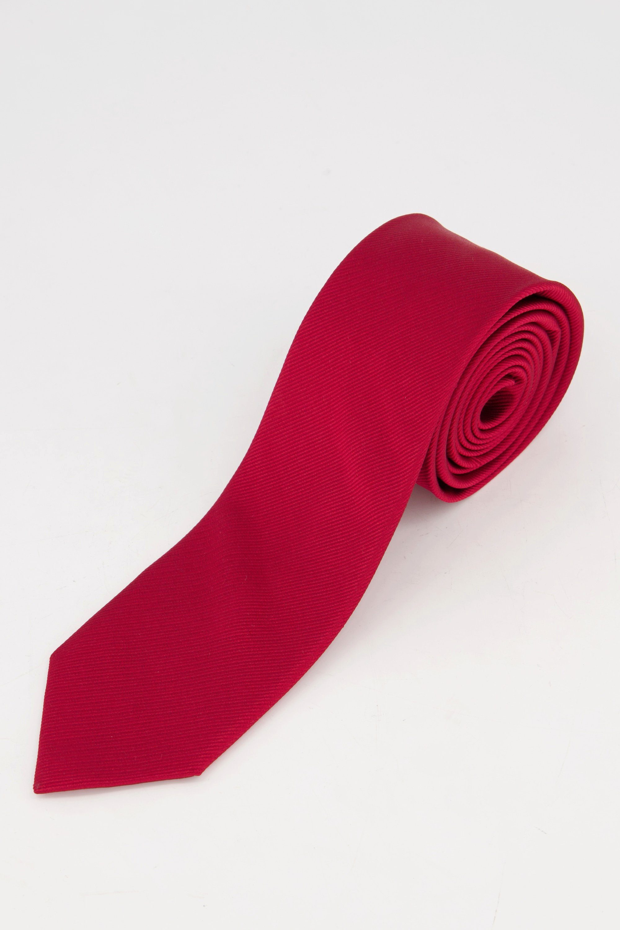 breit Seiden-Krawatte cm hochrot Krawatte Streifen 75 Extralänge JP1880
