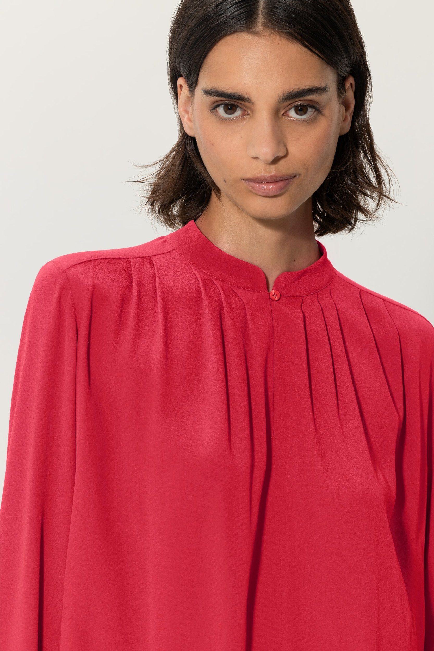 Luisa Cerano Blusenshirt Bluse mit Faltendetails