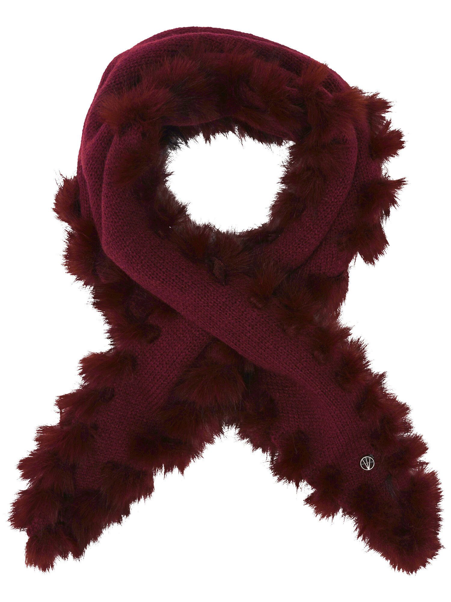 Loevenich Modeschal Loevenich Strickschal mit Fake Fur Rand