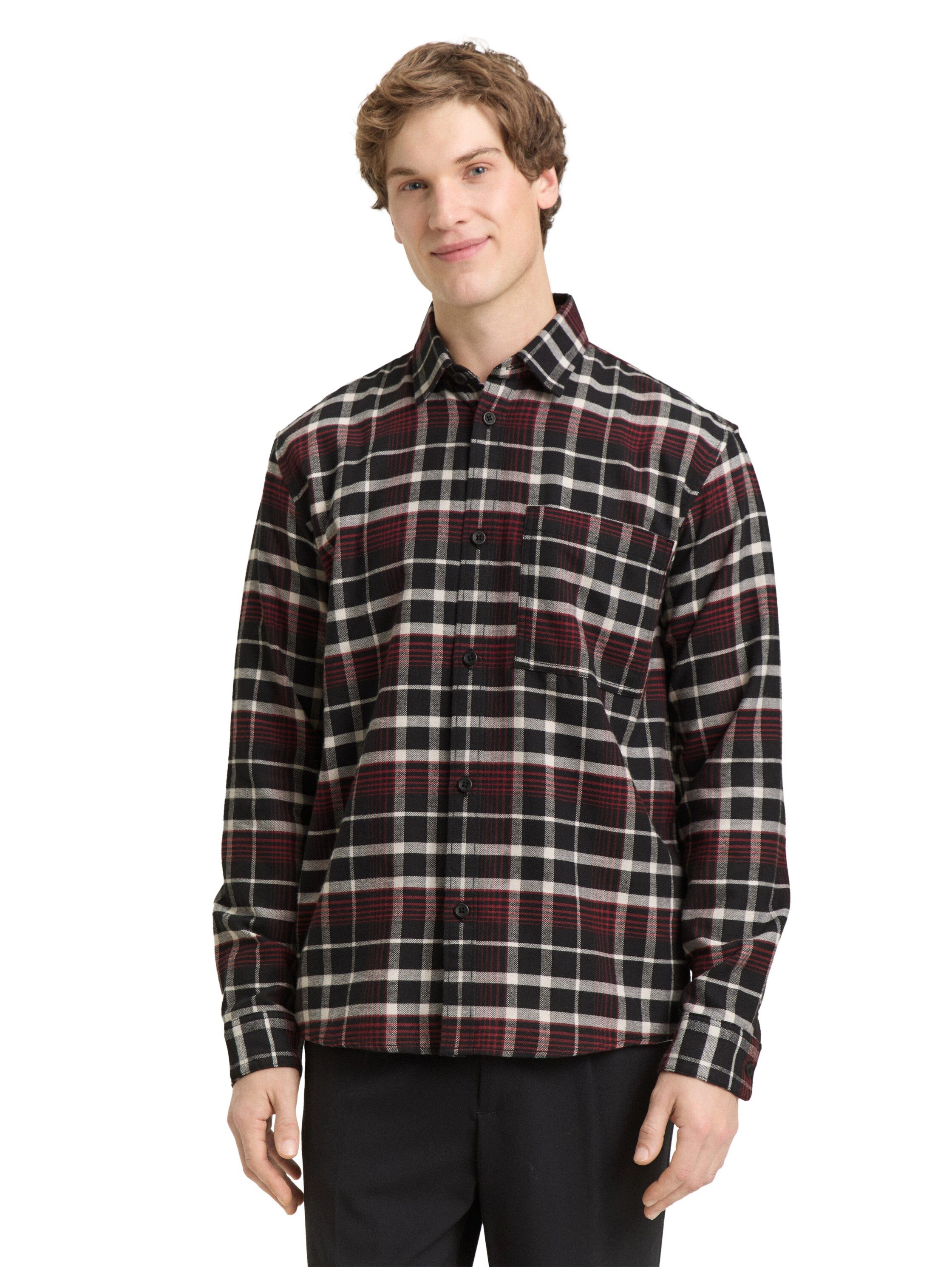 TOM TAILOR Denim Langarmhemd kariert