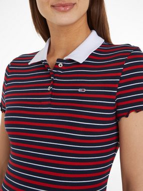 Tommy Jeans Poloshirt mit Rüschen am Ärmelabschluss