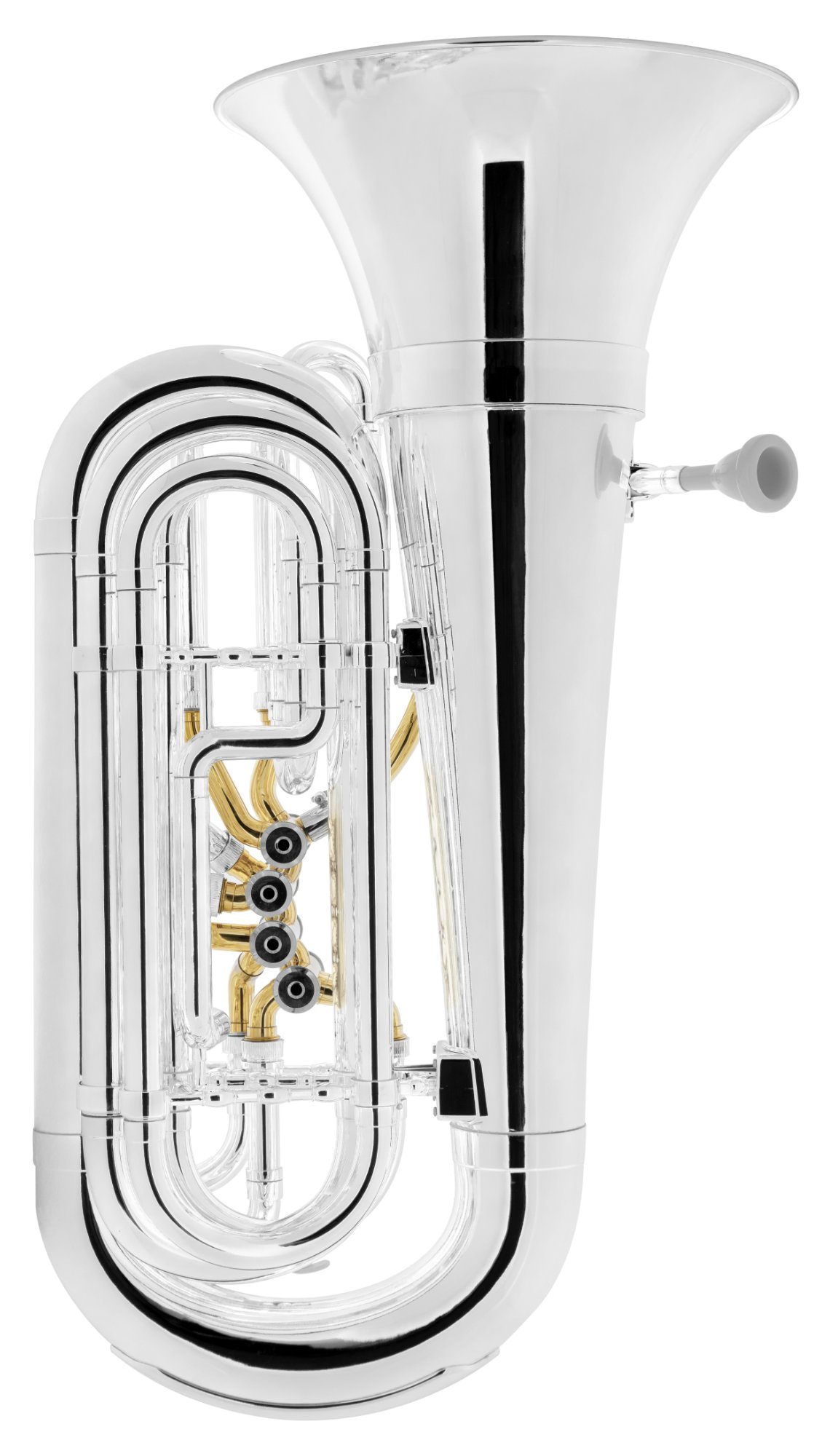 Classic Cantabile Tuba MardiBrass Kunststoff Bb Tuba, Set, Gigbag und Mundstück, Mundrohr und Maschine aus Messing