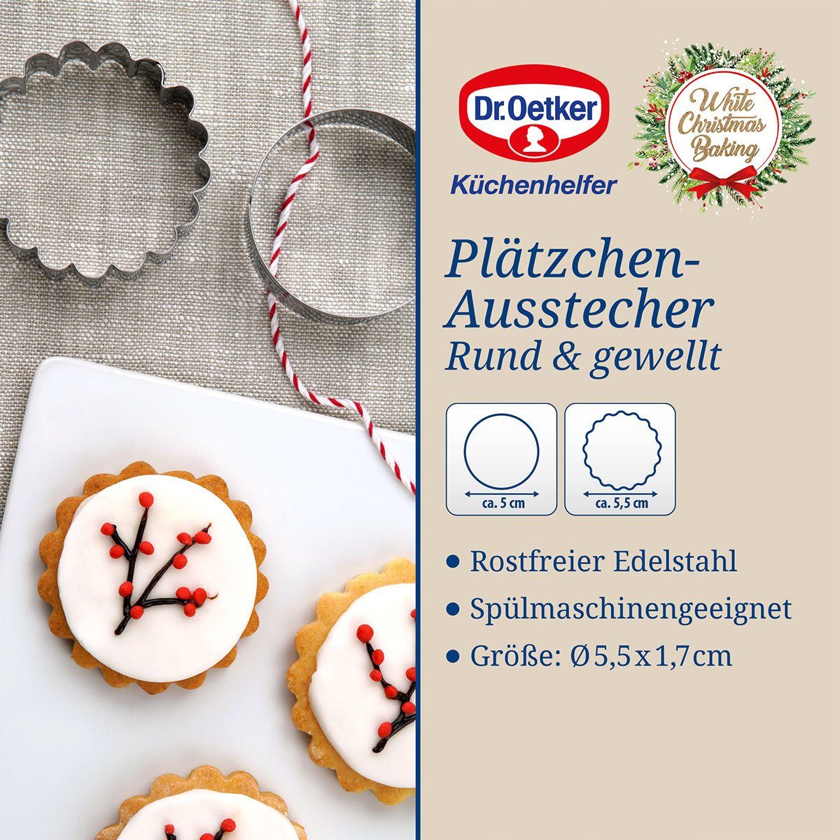 Dr. Oetker Küchenhelfer Ausstechform Ausstecher Ring