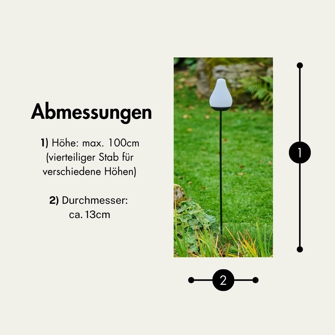 lumix LED Solarleuchte LUMIX Solar Flower Tulip, Farbwechsel, LED, Farbwechsel, Kaltweiß, Warmweiß, Solarlampe mit innenliegendem Solarpanel