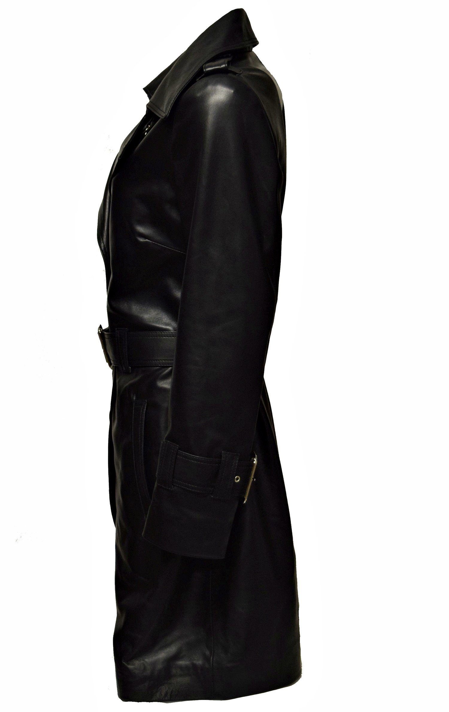 Zimmert Leather Ledermantel Claudine Trenchcoat, makelloses Leder in Schwar günstig online kaufen